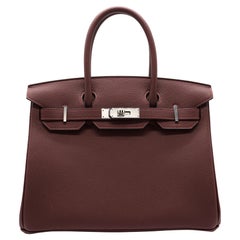 Hermès Rouge H Togo Leather Birkin 30cm Retourne