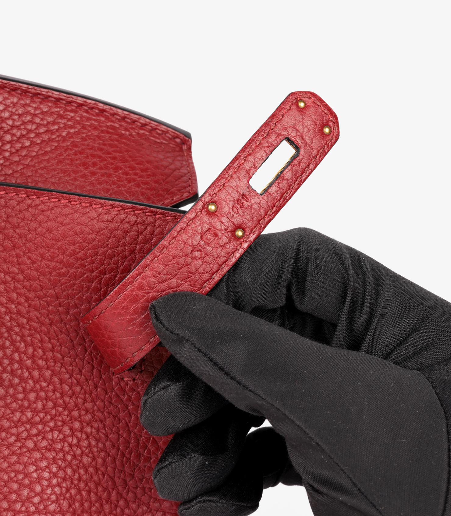 Hermès Rouge H Togo Leather Birkin 35cm 6