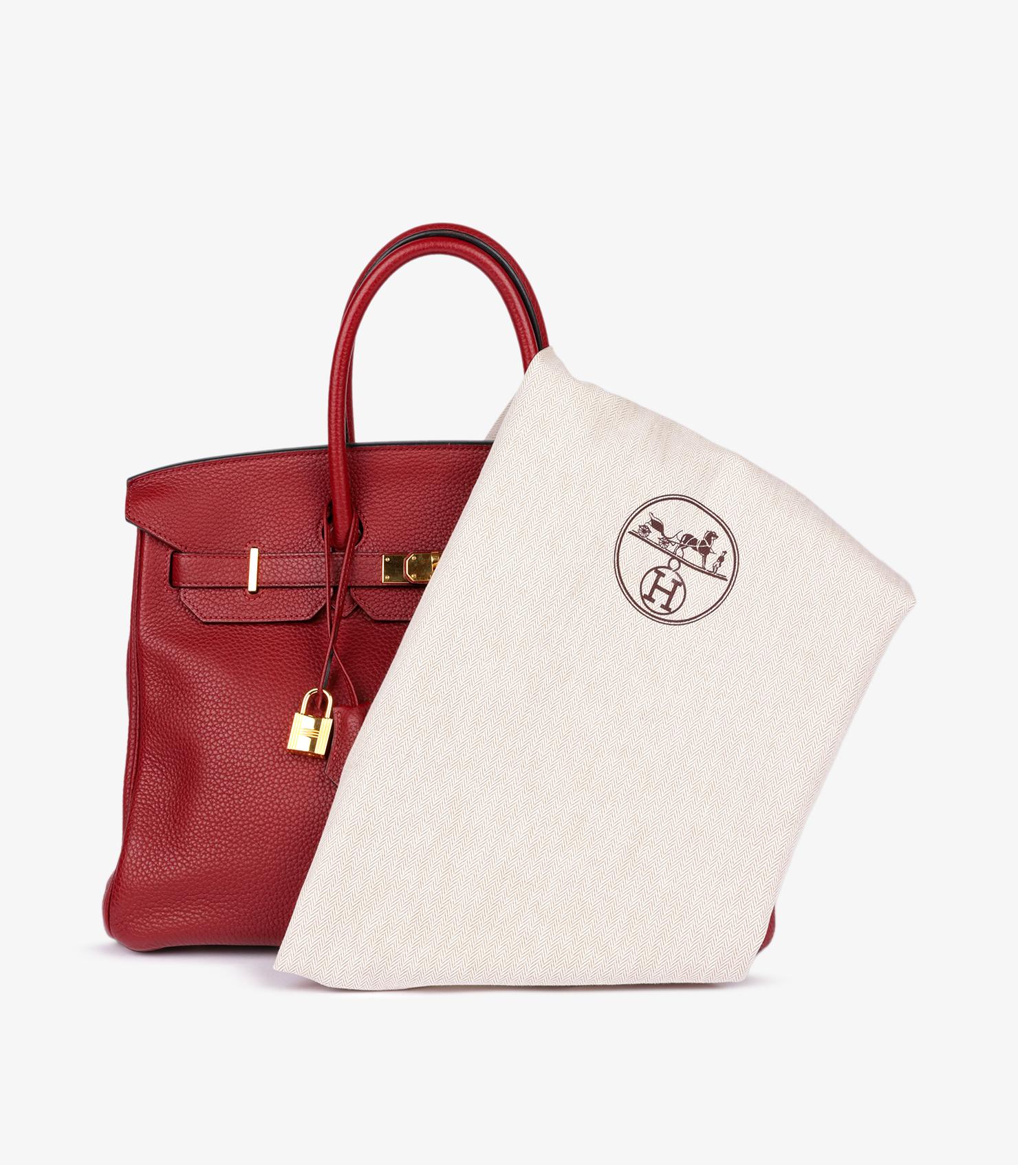 Hermès Rouge H Togo Leather Birkin 35cm 8