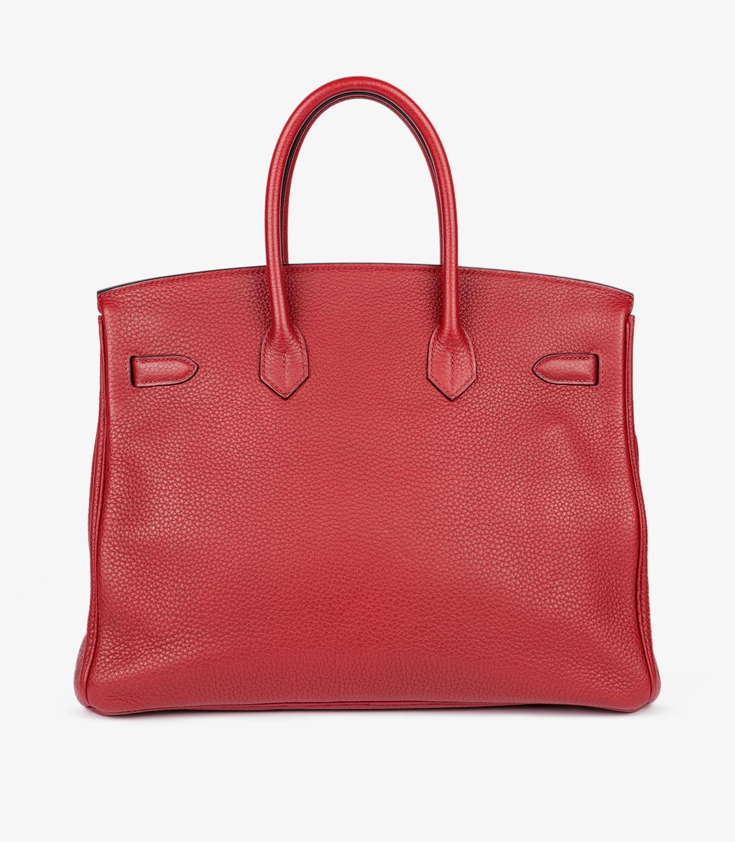 Hermès Rouge H Togo Leather Birkin 35cm 1