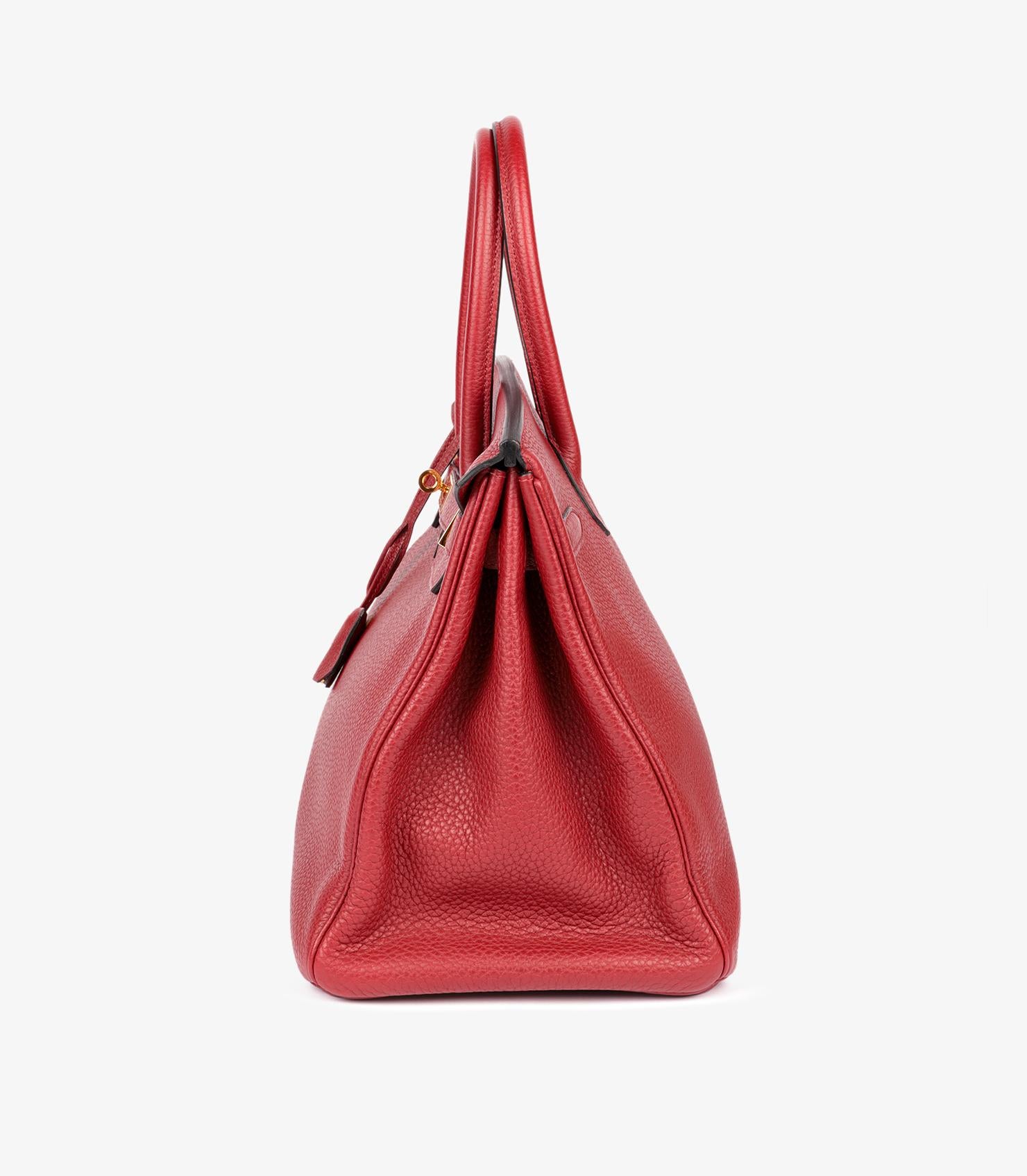 Hermès Rouge H Togo Leather Birkin 35cm 2