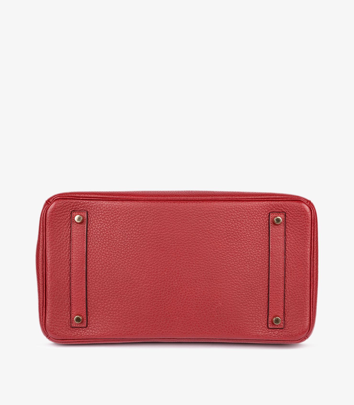 Hermès Rouge H Togo Leather Birkin 35cm 4