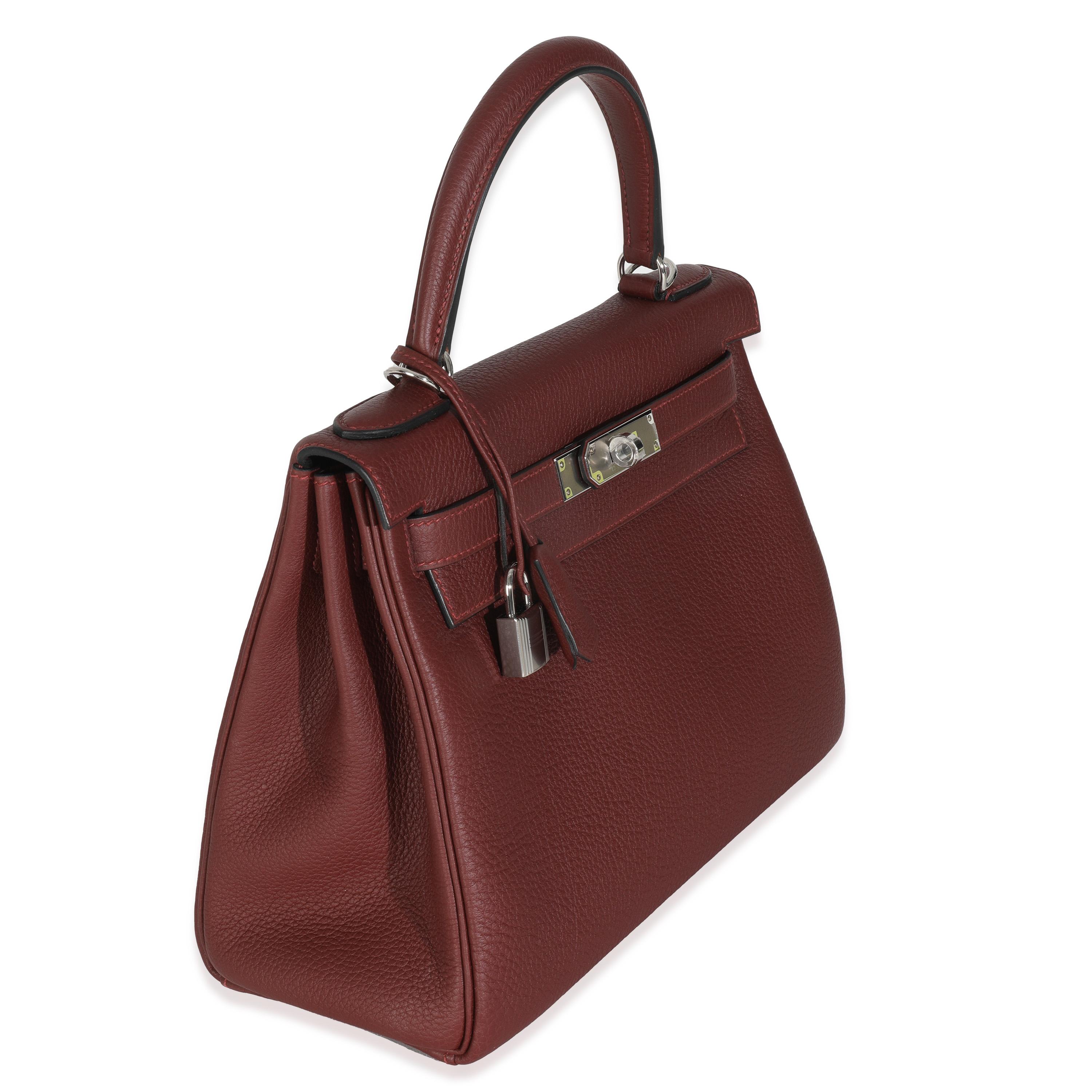 Marrone Hermès Rouge H Togo Retourne Kelly 28 PHW in vendita