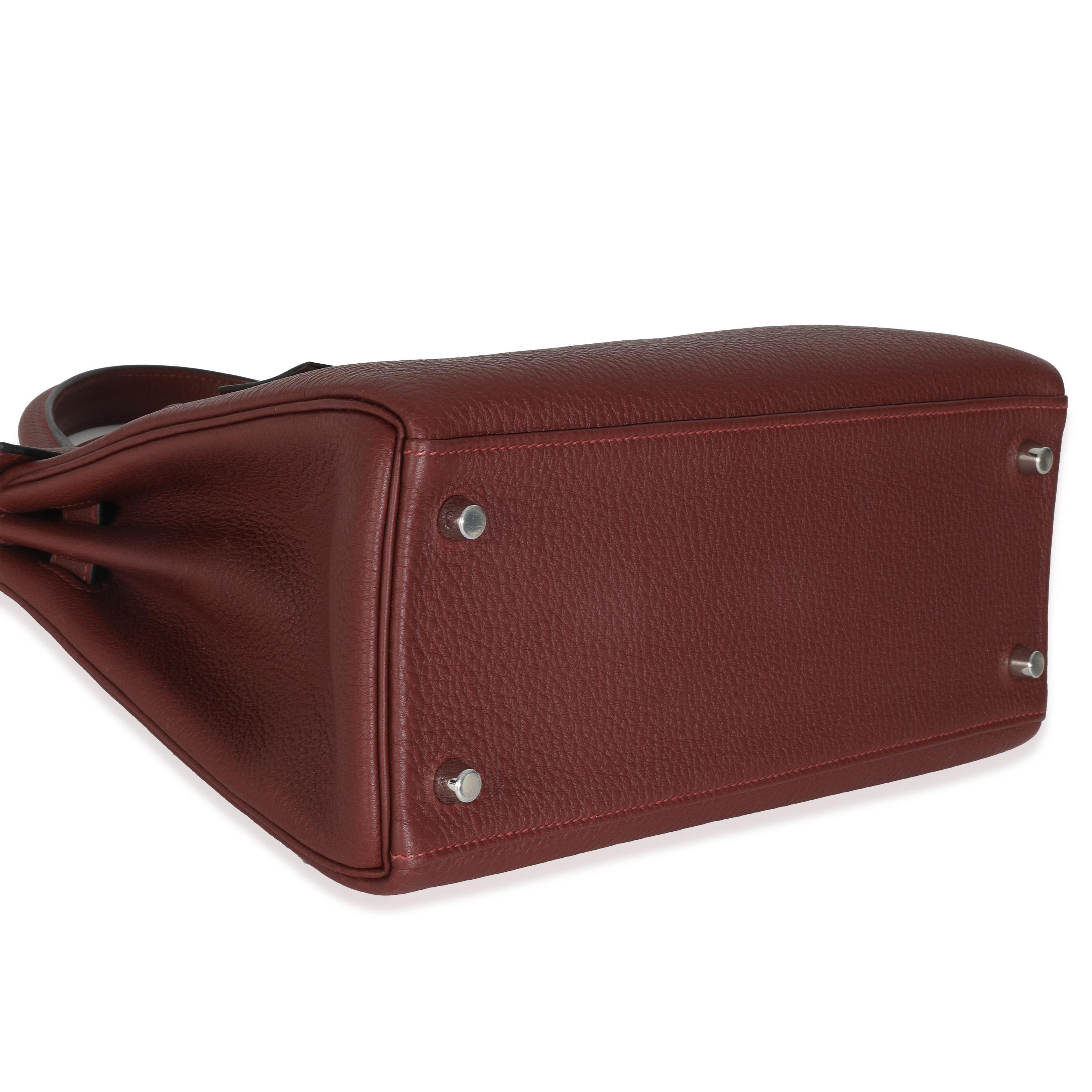 Hermès Rouge H Togo Retourne Kelly 28 PHW in vendita 2