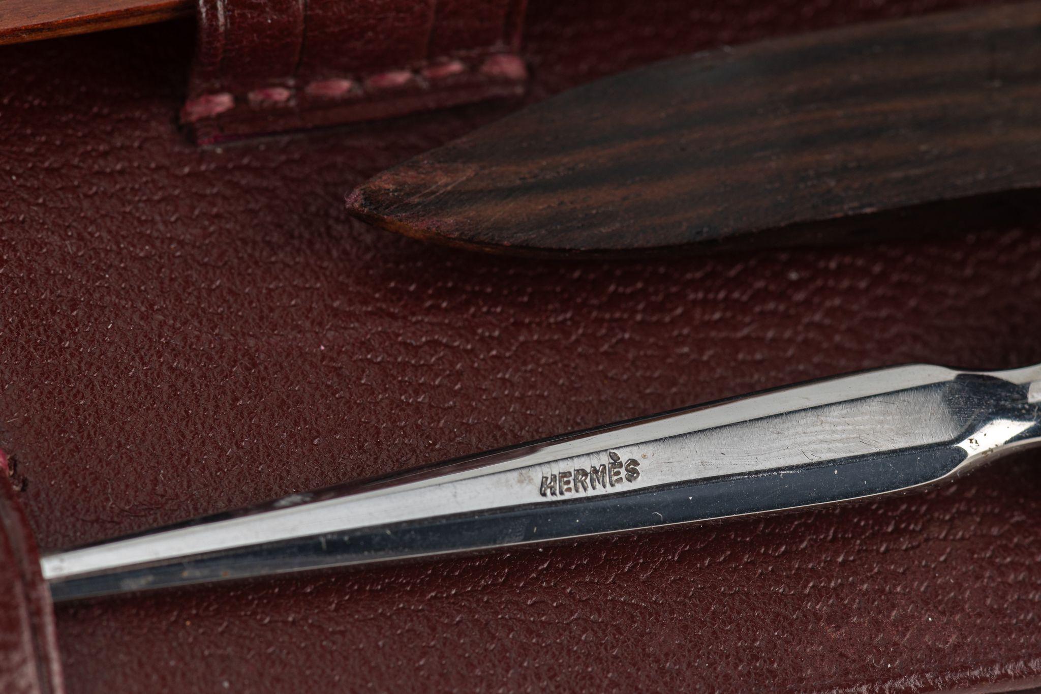 Hermès Rouge H Vintage Pflegeset im Angebot 7