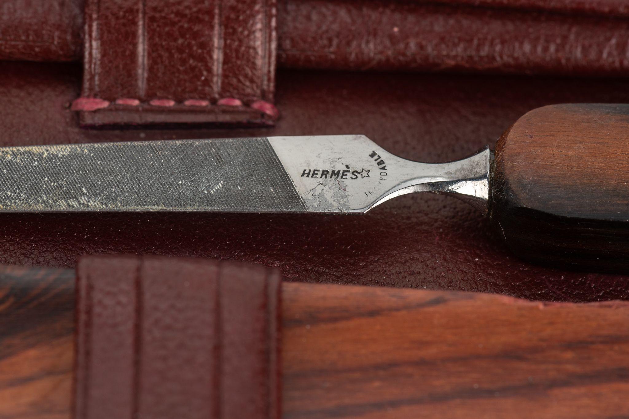 Hermès Rouge H Vintage Pflegeset im Angebot 8