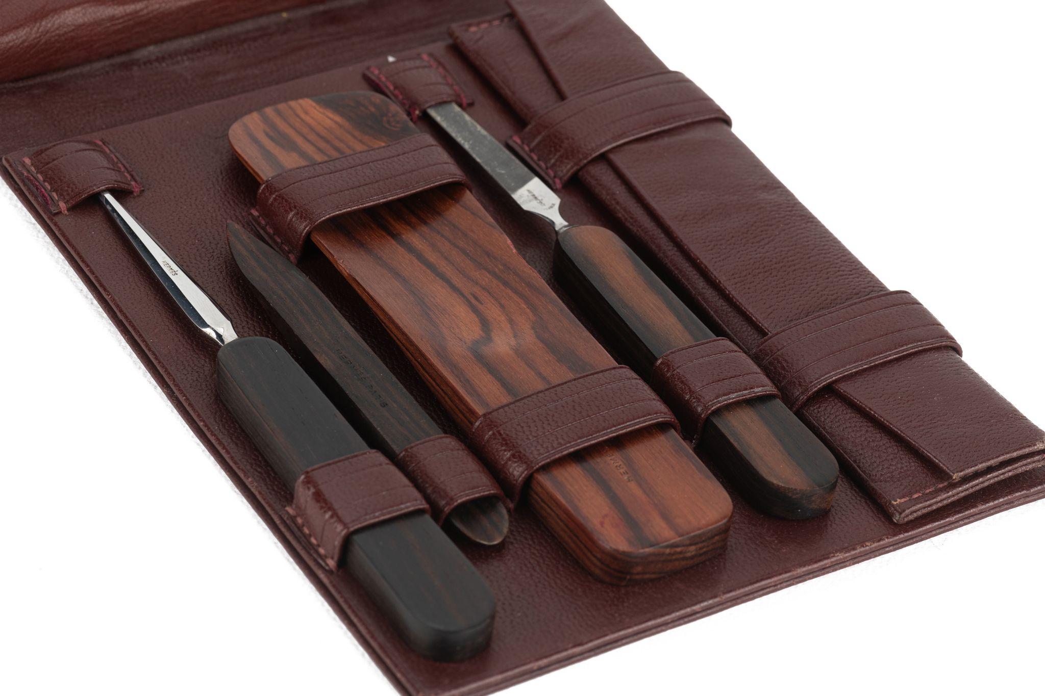 Hermès Rouge H Vintage Pflegeset für Damen oder Herren im Angebot