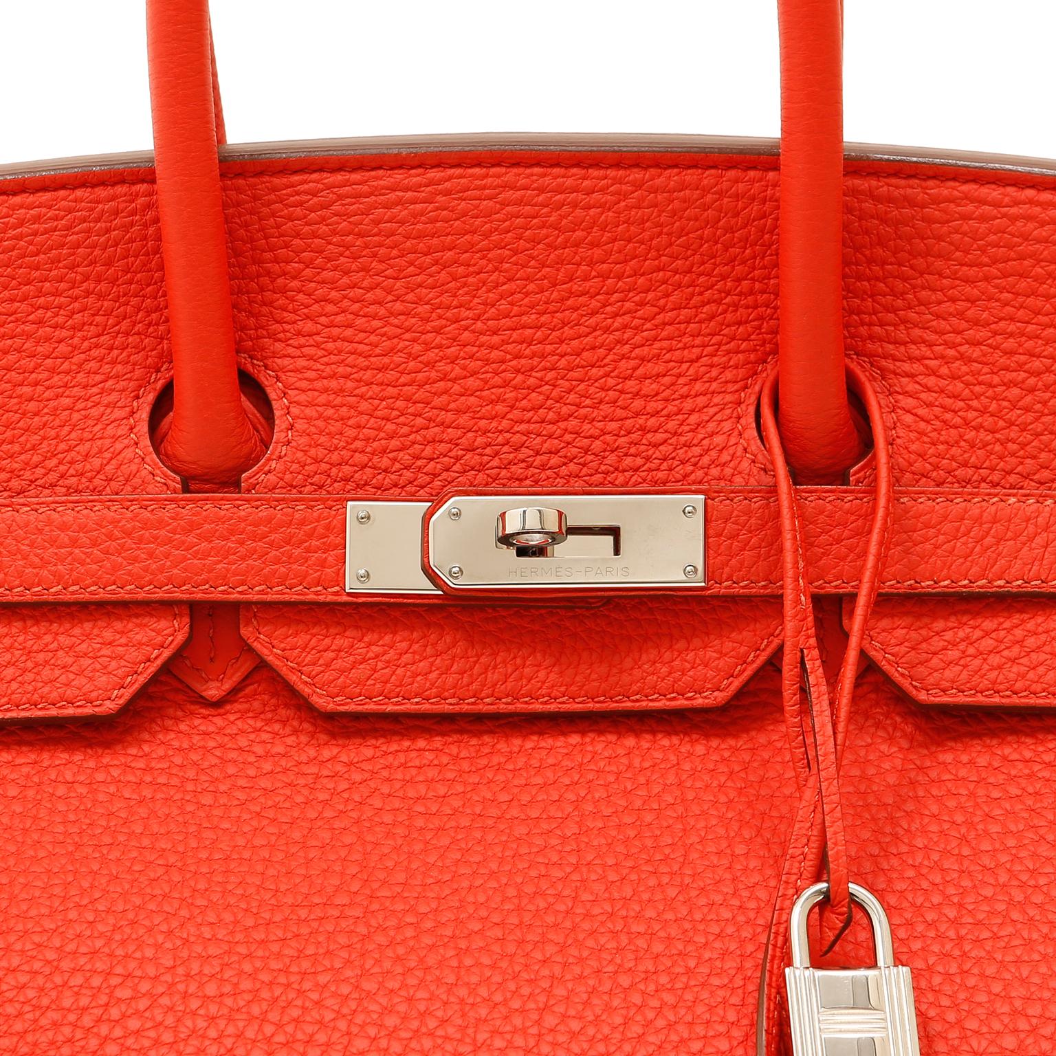 Hermès Vivid Red Clemence 35cm Birkin with Palladium 1