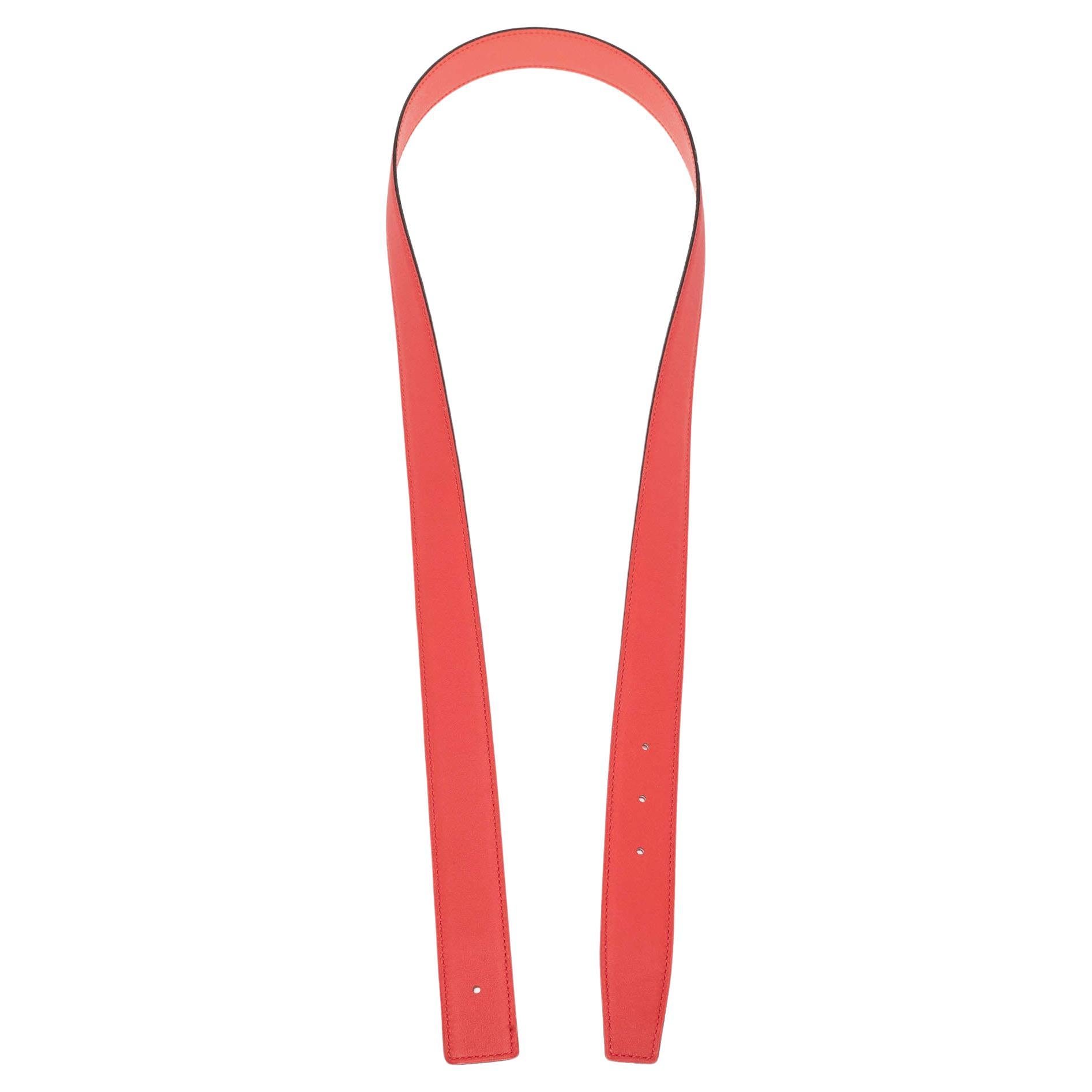 Hermès Rouge Jaipur Epsom und Leder Reversible Gürtel Gurtband Größe 100 CM im Angebot