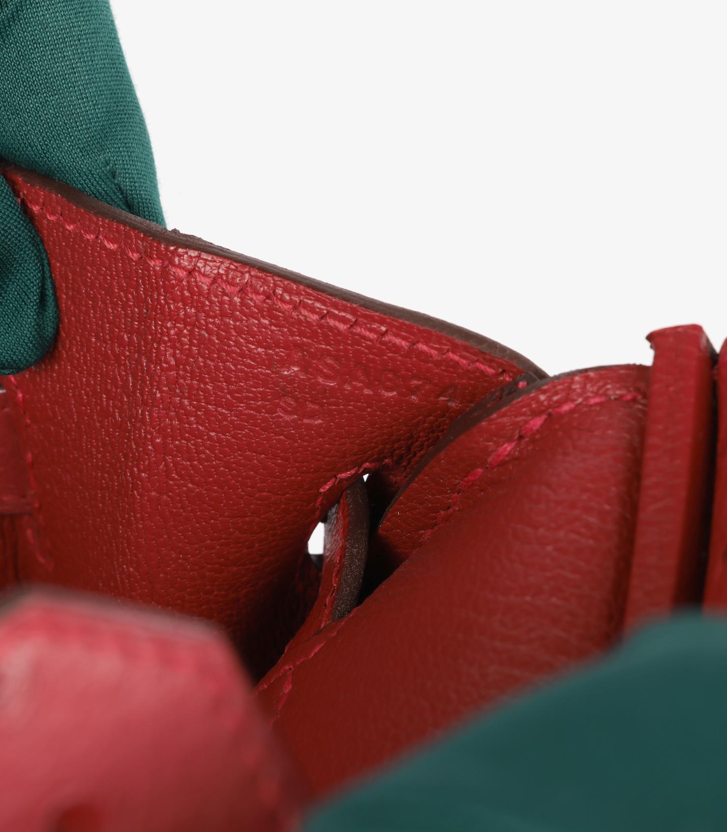 Hermès Rouge Birkin in pelle di struzzo 30cm Retourne in vendita 5