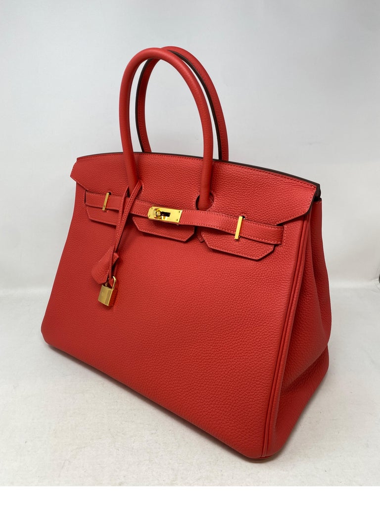 Hermes Rouge Pivoine Birkin 35 Bag For Sale at 1stDibs