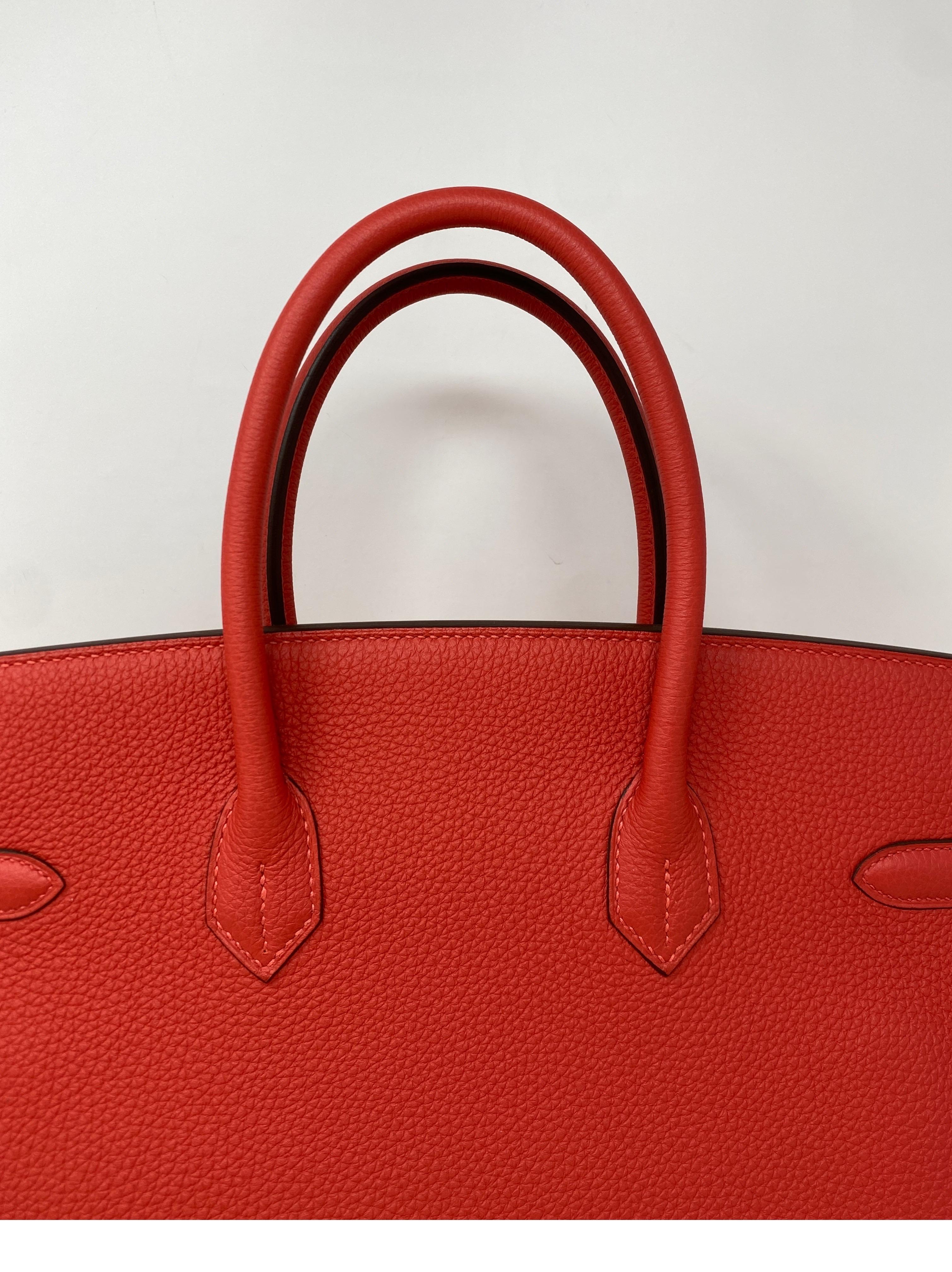 Women's or Men's Hermes Rouge Pivoine Birkin 35 Bag 