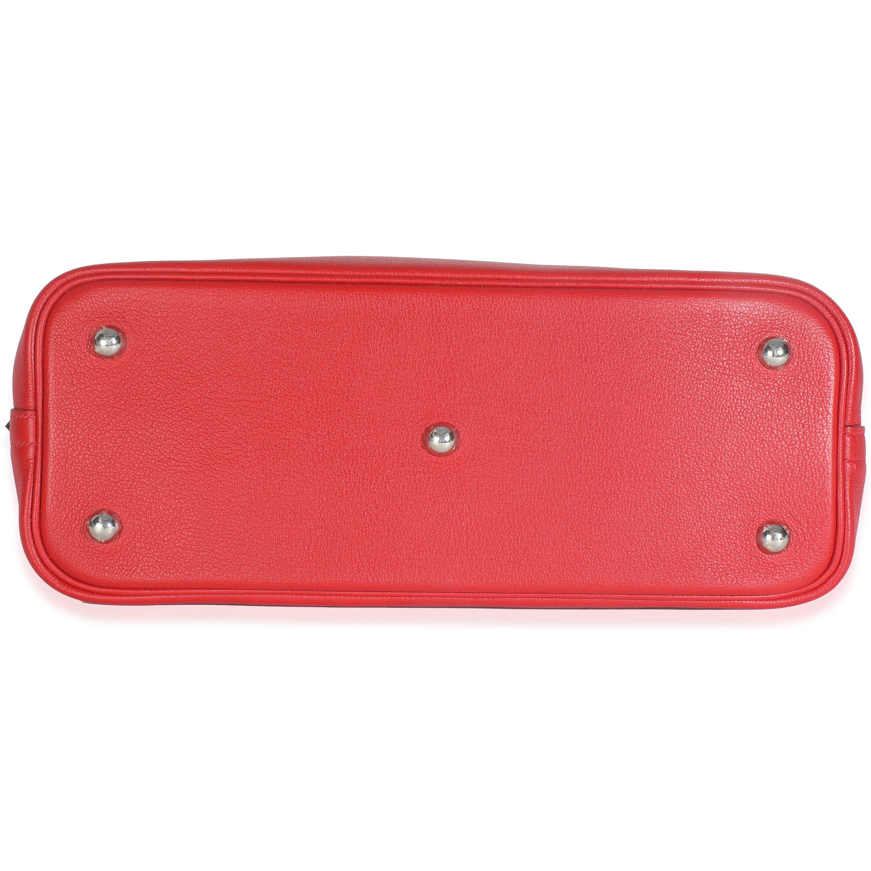 Hermès Rouge Pivoine Evercolor 1923 Bolide 30 PHW en vente 4