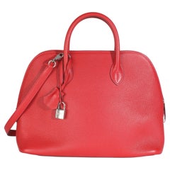 Hermès Rouge Pivoine Evercolor 1923 Bolide 30 PHW