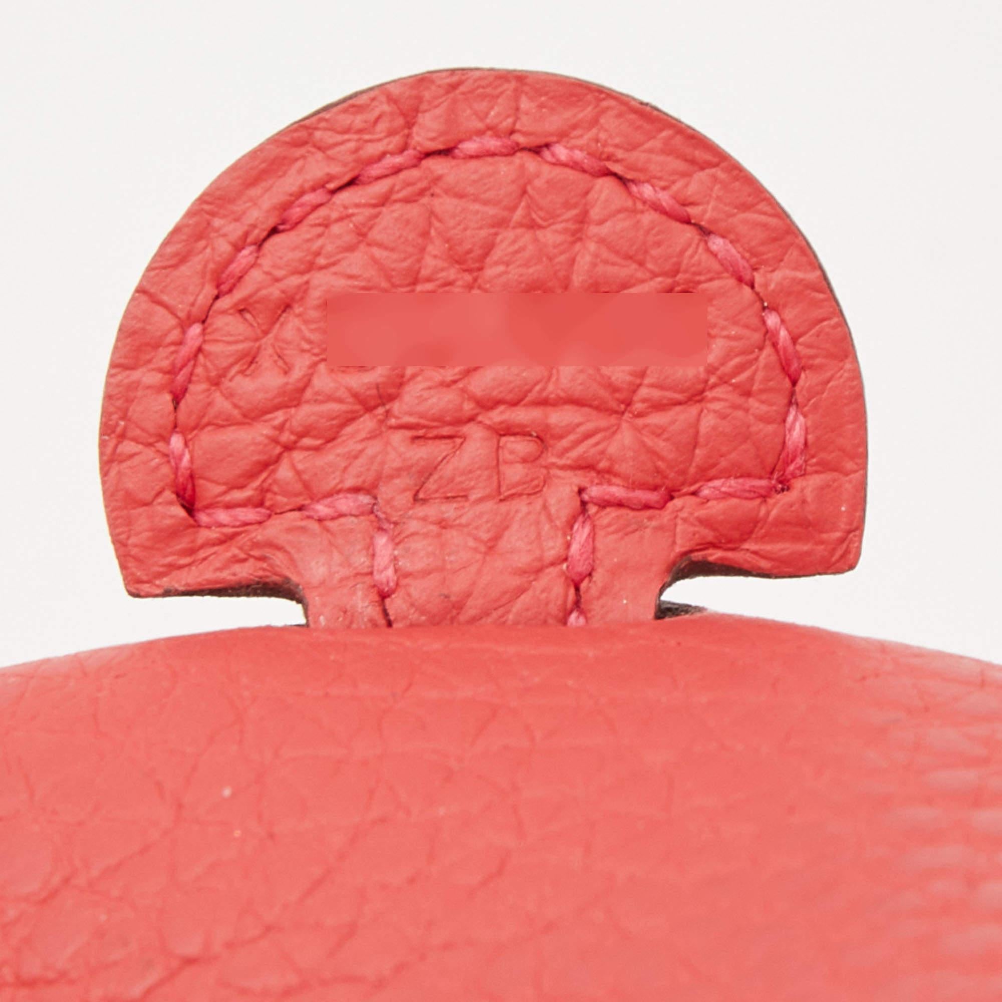 Hermes Rouge Pivoine Taurillon Clemence Leather Evelyne TPM Bag For Sale 1