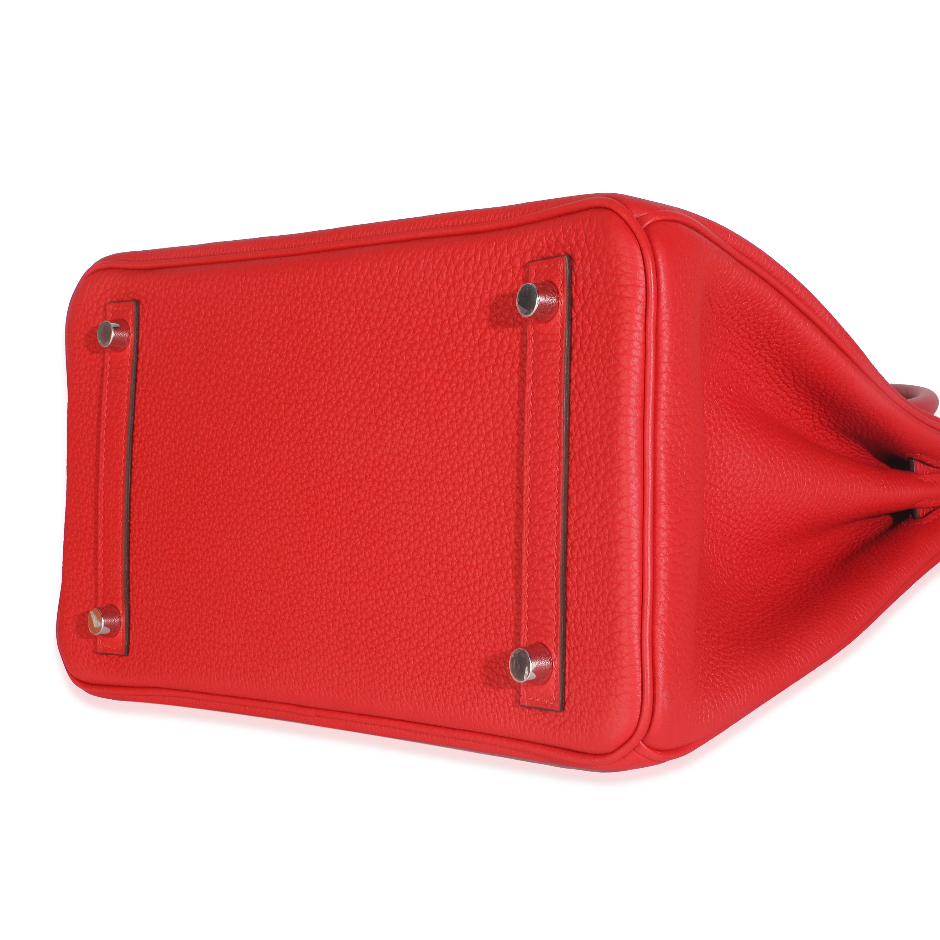 Hermès Rouge Radieux Togo Birkin 30 PHW In condizioni ottime in vendita a New York, NY