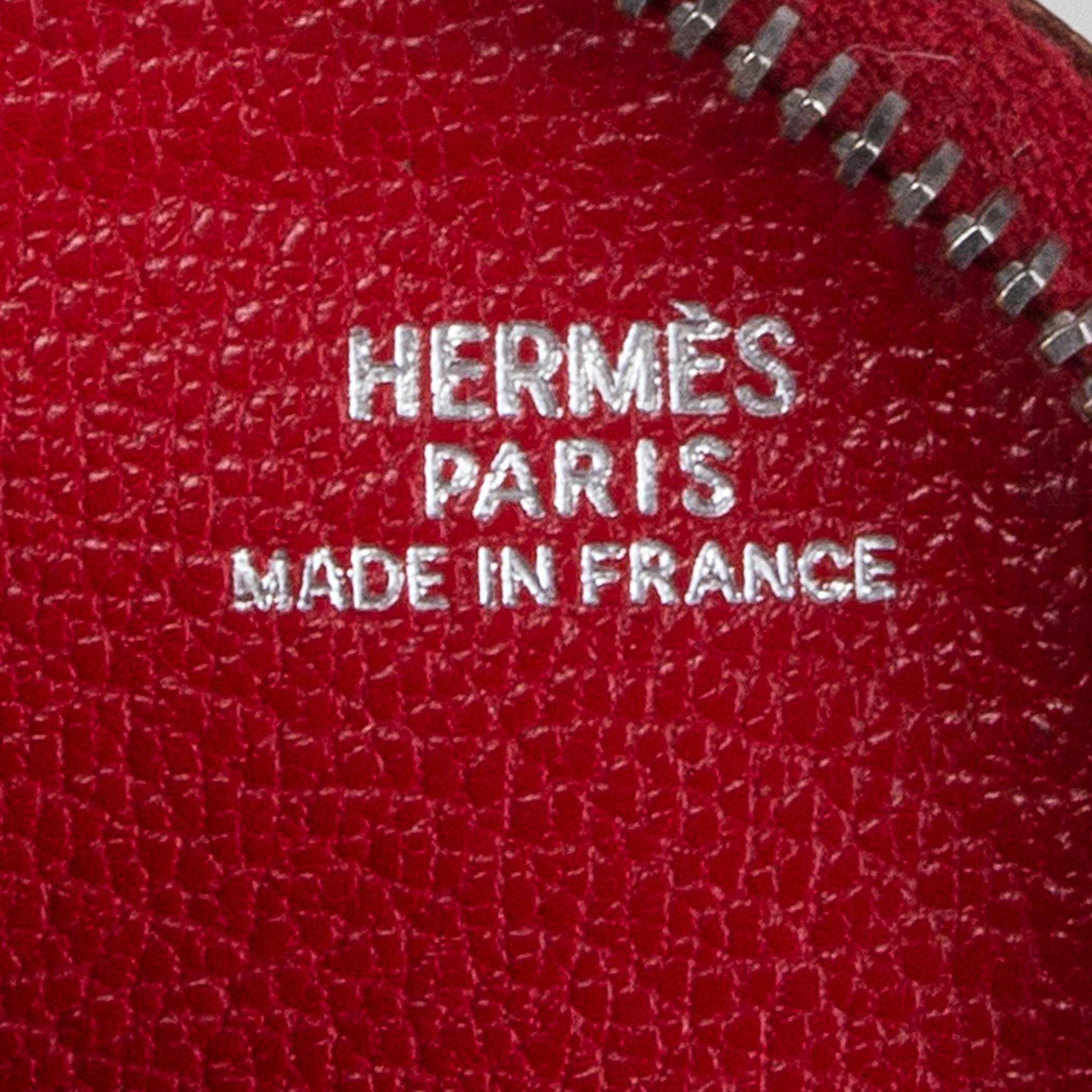 HERMES Rouge red OSTRICH Wallet 4