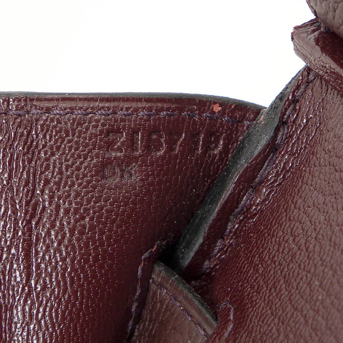HERMES Rouge Sellier burgundy Togo leather BIRKIN 30 Bag Palladium 3