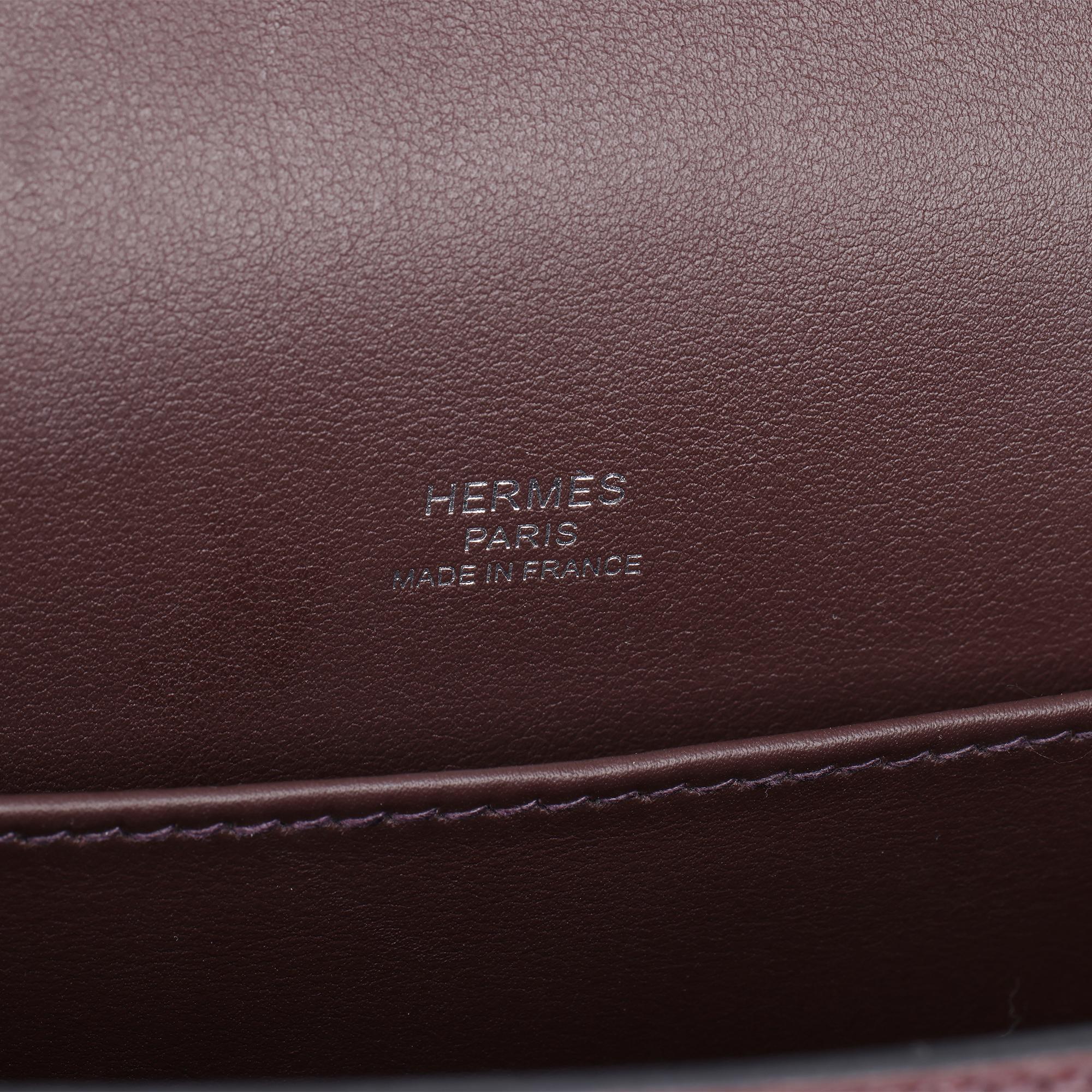 HERMÈS Rouge Sellier Chevre Mysore Leather Geta 1