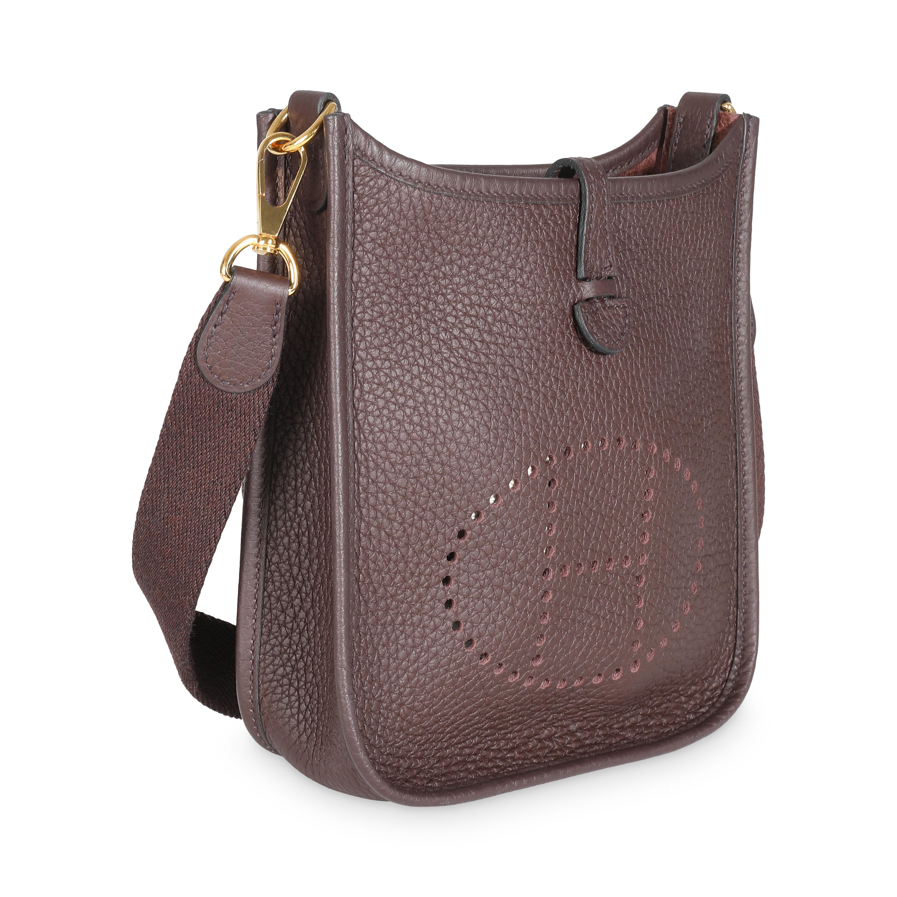 Gray Hermès Rouge Sellier Clemence Mini Evelyne TPM GHW