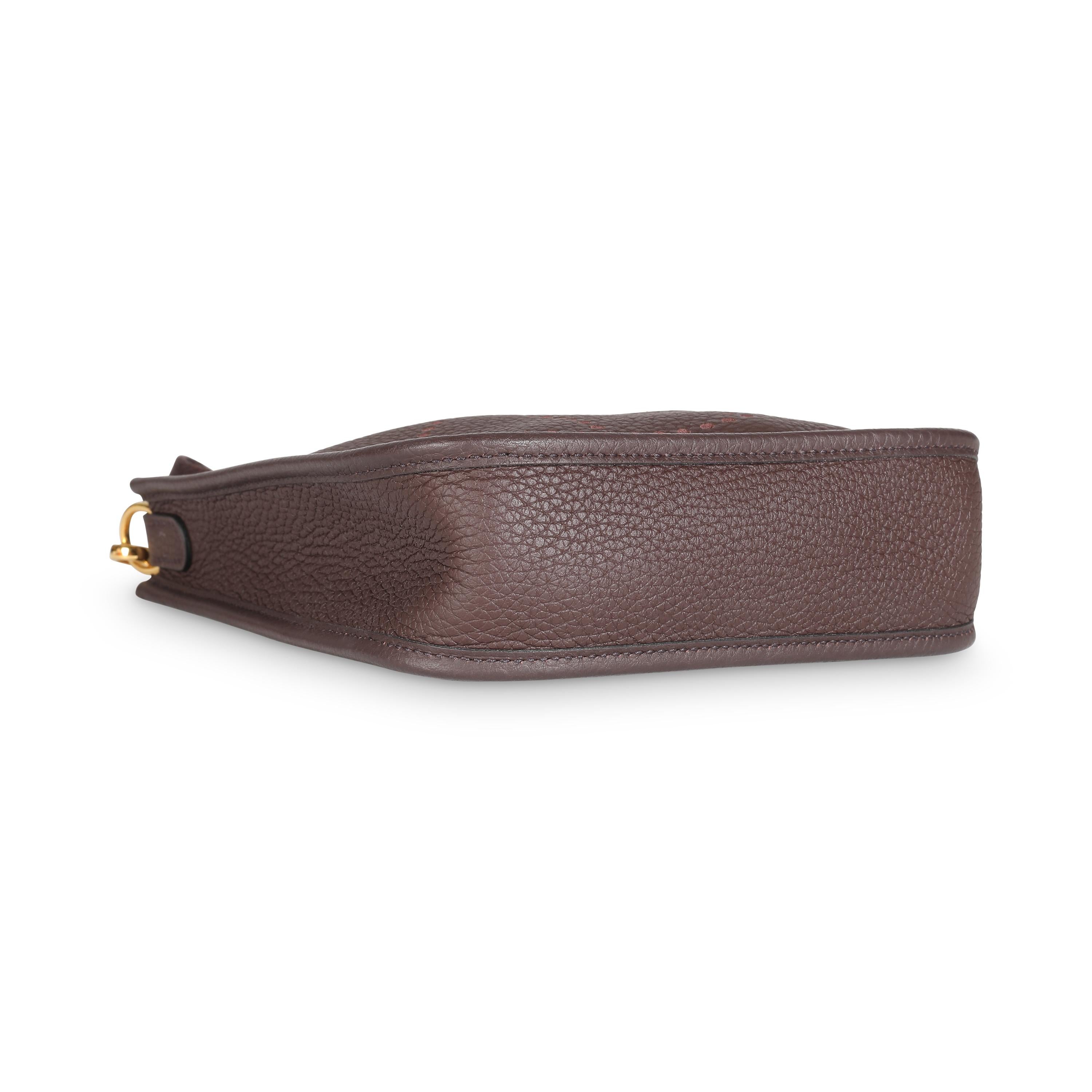 Hermès Rouge Sellier Clemence Mini Evelyne TPM GHW 2