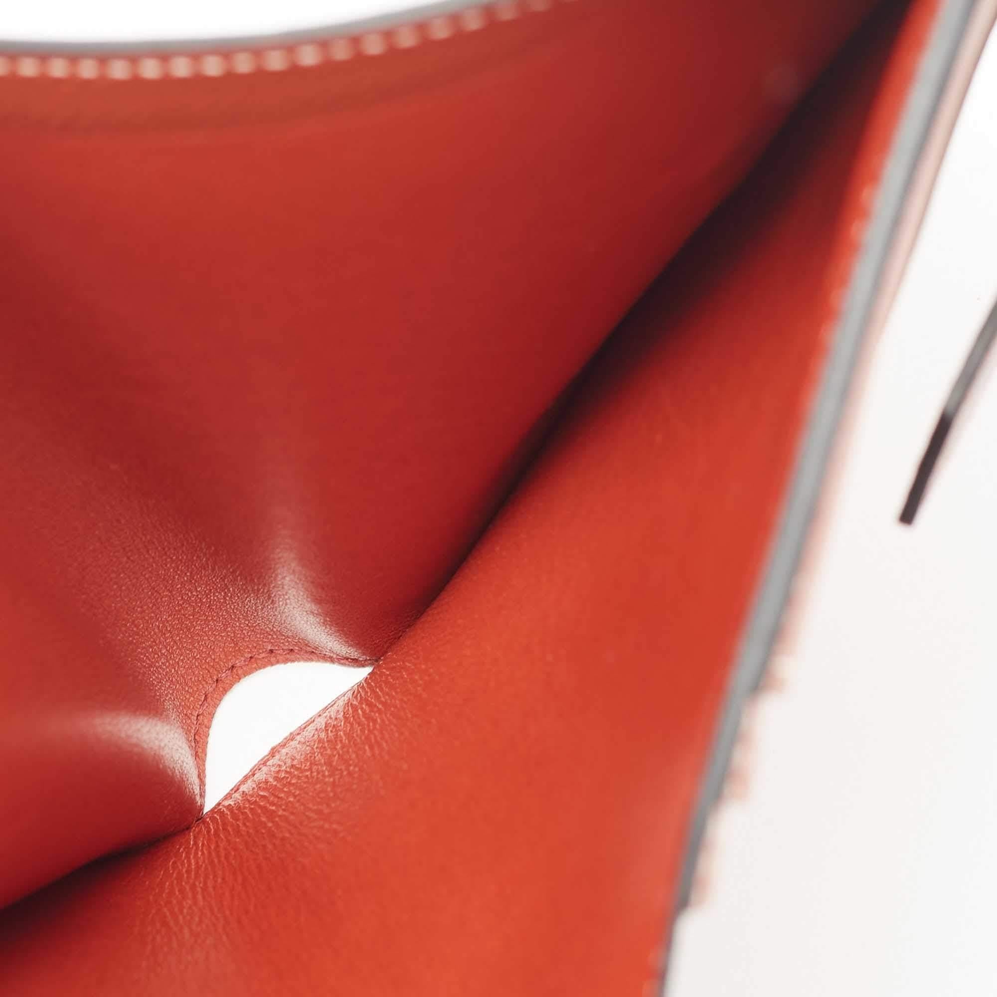 Hermes Rouge Sellier/Cuivre Epsom Leather Bearn Compact Wallet 7