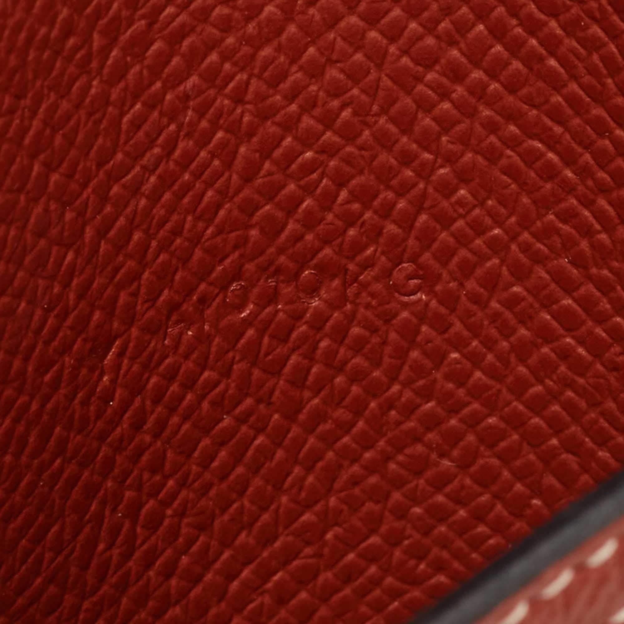 Hermes Rouge Sellier/Cuivre Epsom Leather Bearn Compact Wallet 1
