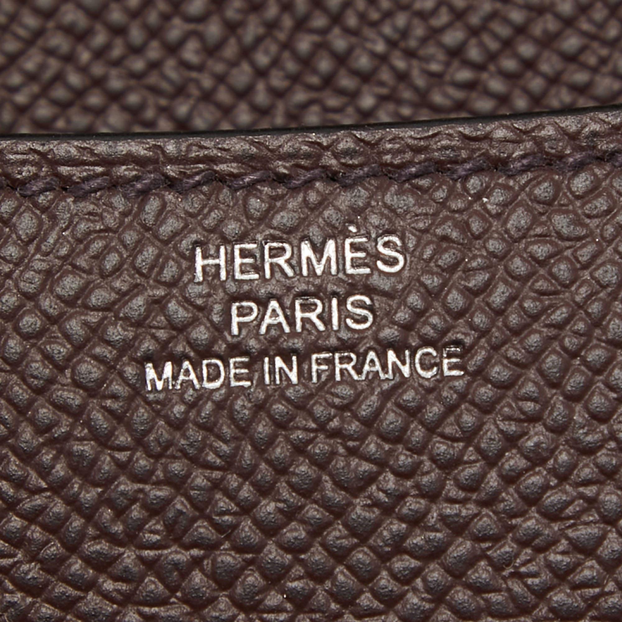 Hermes Rouge Sellier Epsom Framboise Enamel Palladium Finish Constance 18 Bag For Sale 11