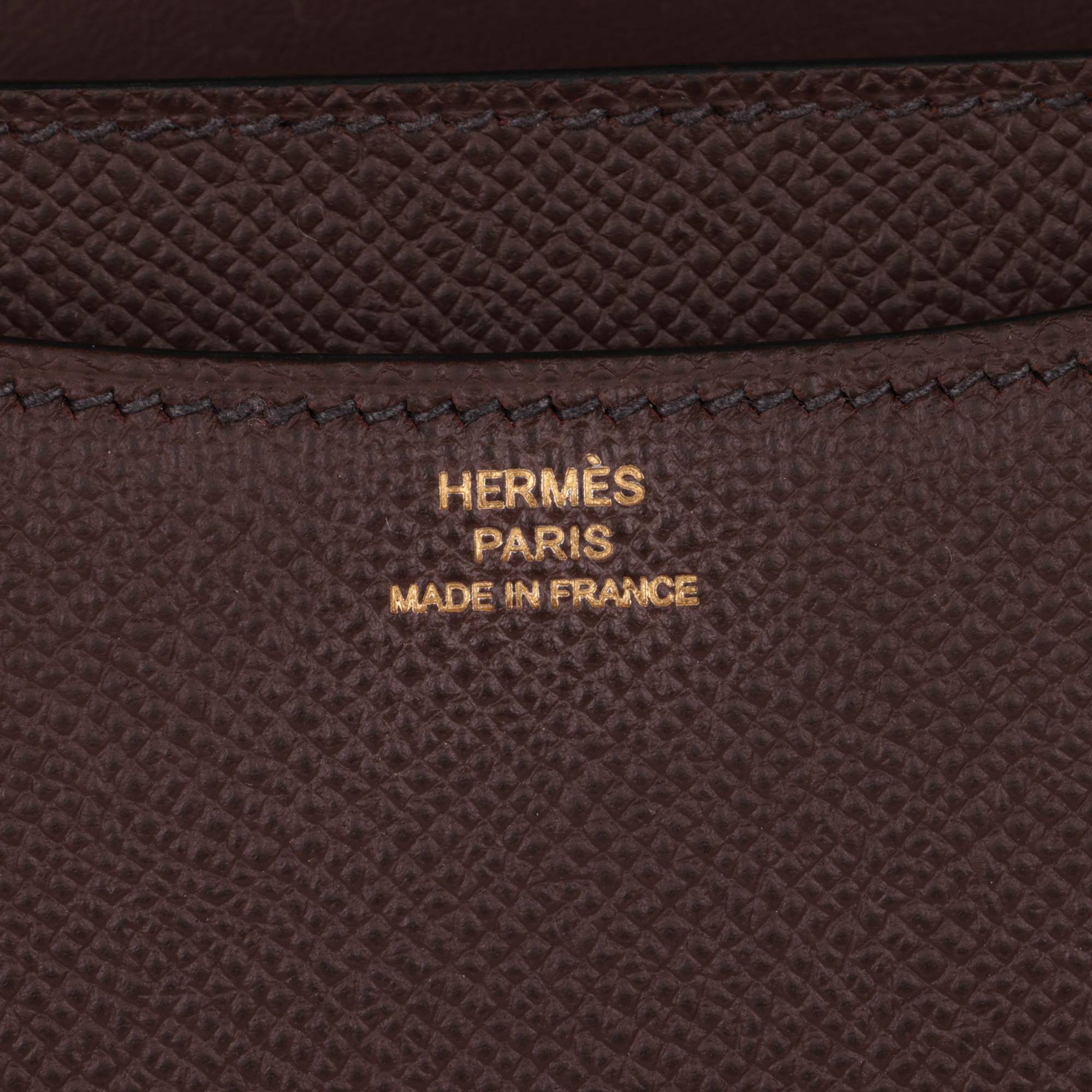 Hermès Rouge Sellier Epsom Leather Constance 18 4