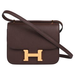 Hermès Rouge Sellier Epsom Leather Constance 18