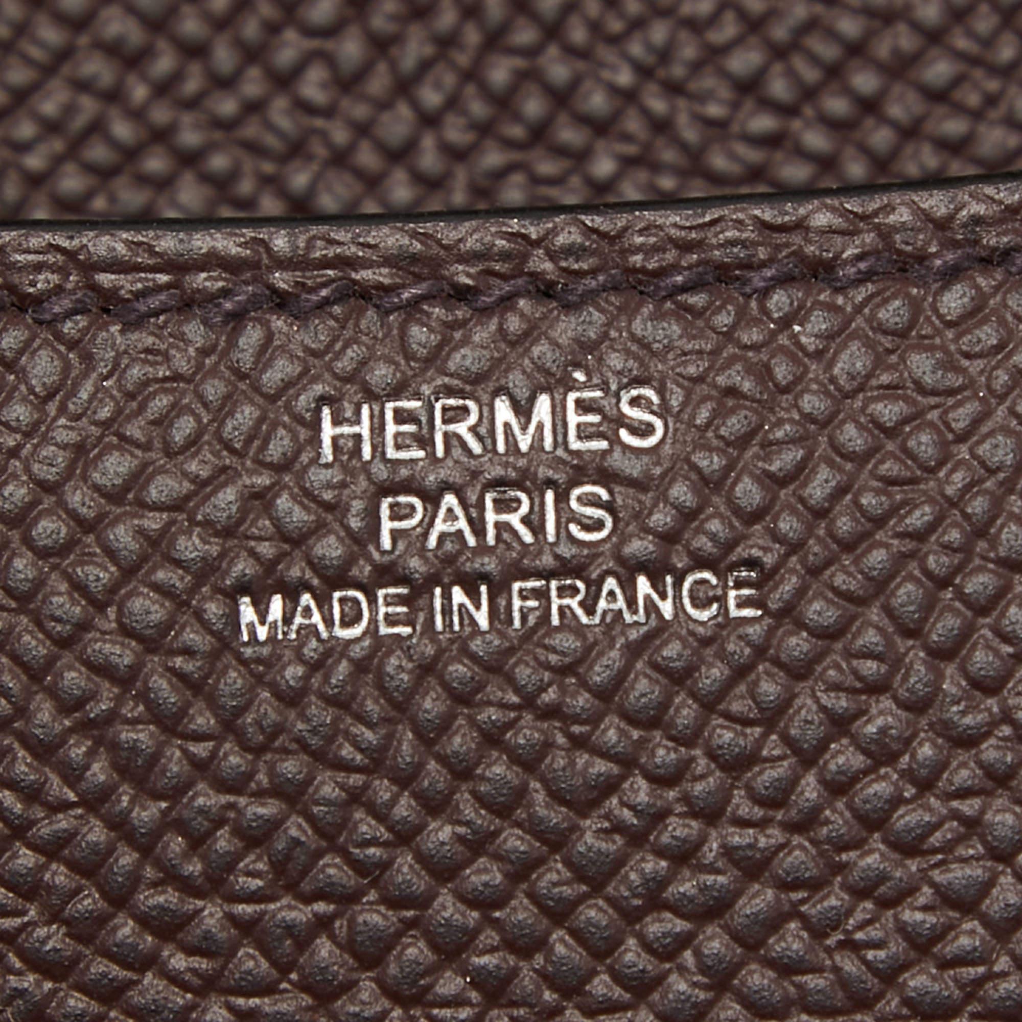 Hermes Rouge Sellier Epsom Leather Enamel Palladium Finish Constance 18 Bag 6