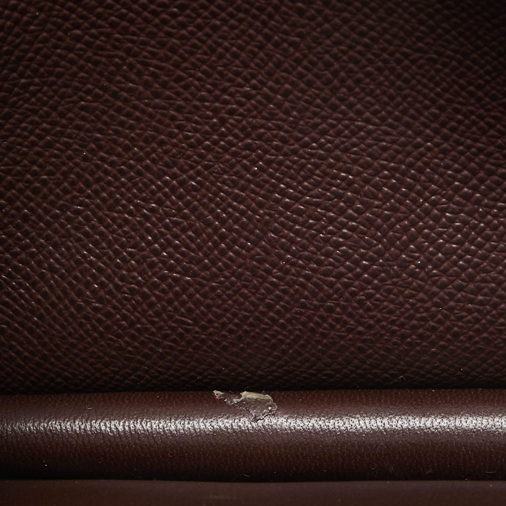 Hermes Rouge Sellier Epsom Leather Enamel Palladium Finish Constance 18 Bag 3