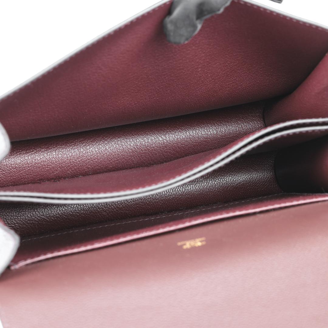 HERMÈS Rouge Sellier Evercolor Leather Roulis 23 4