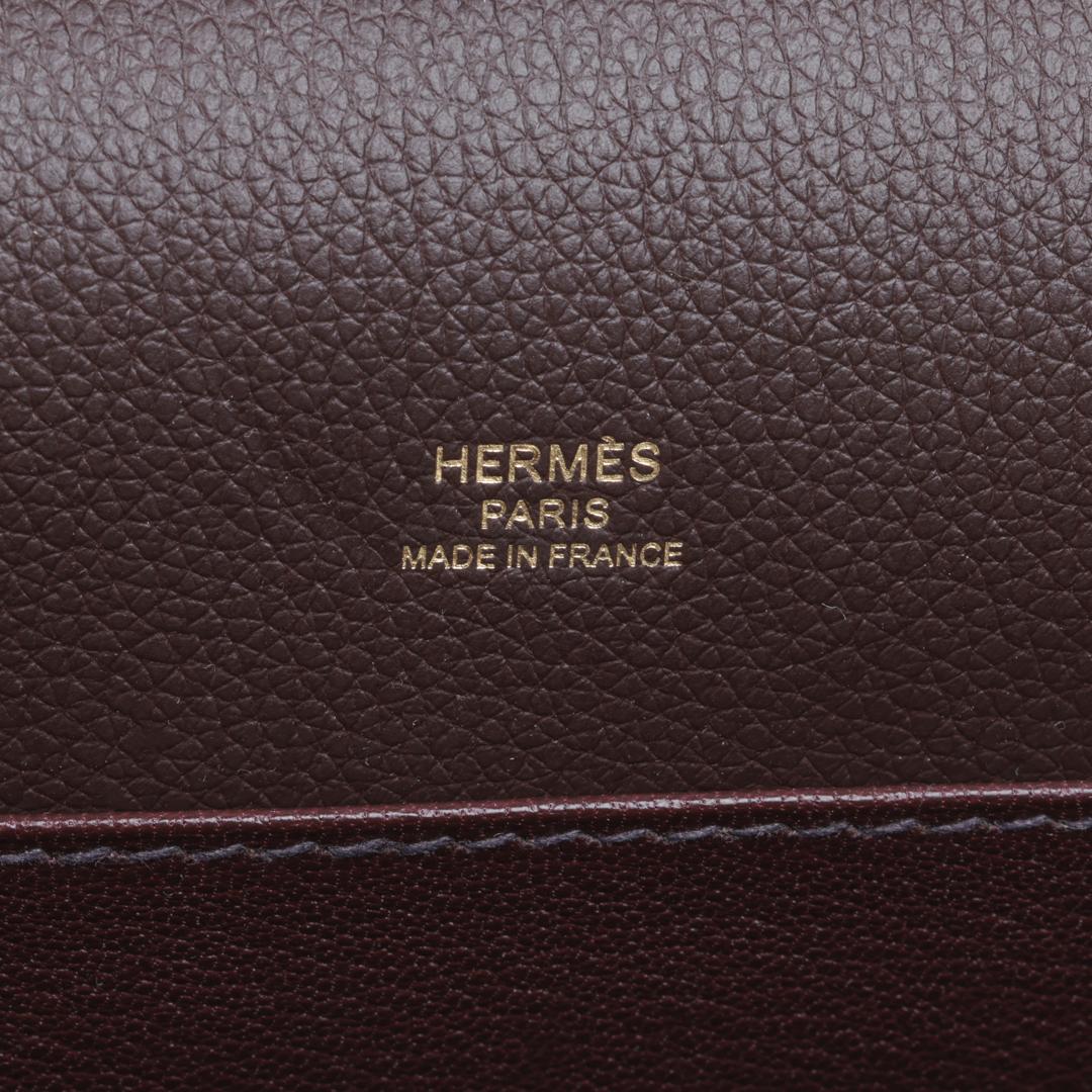 HERMÈS Rouge Sellier Evercolor Leather Roulis 23 2