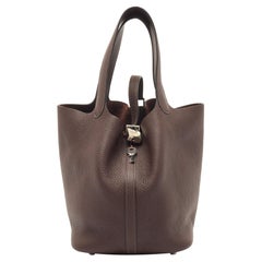 Hermes Rouge Sellier Taurillon Clemence Leder Picotin Lock 22 Tasche