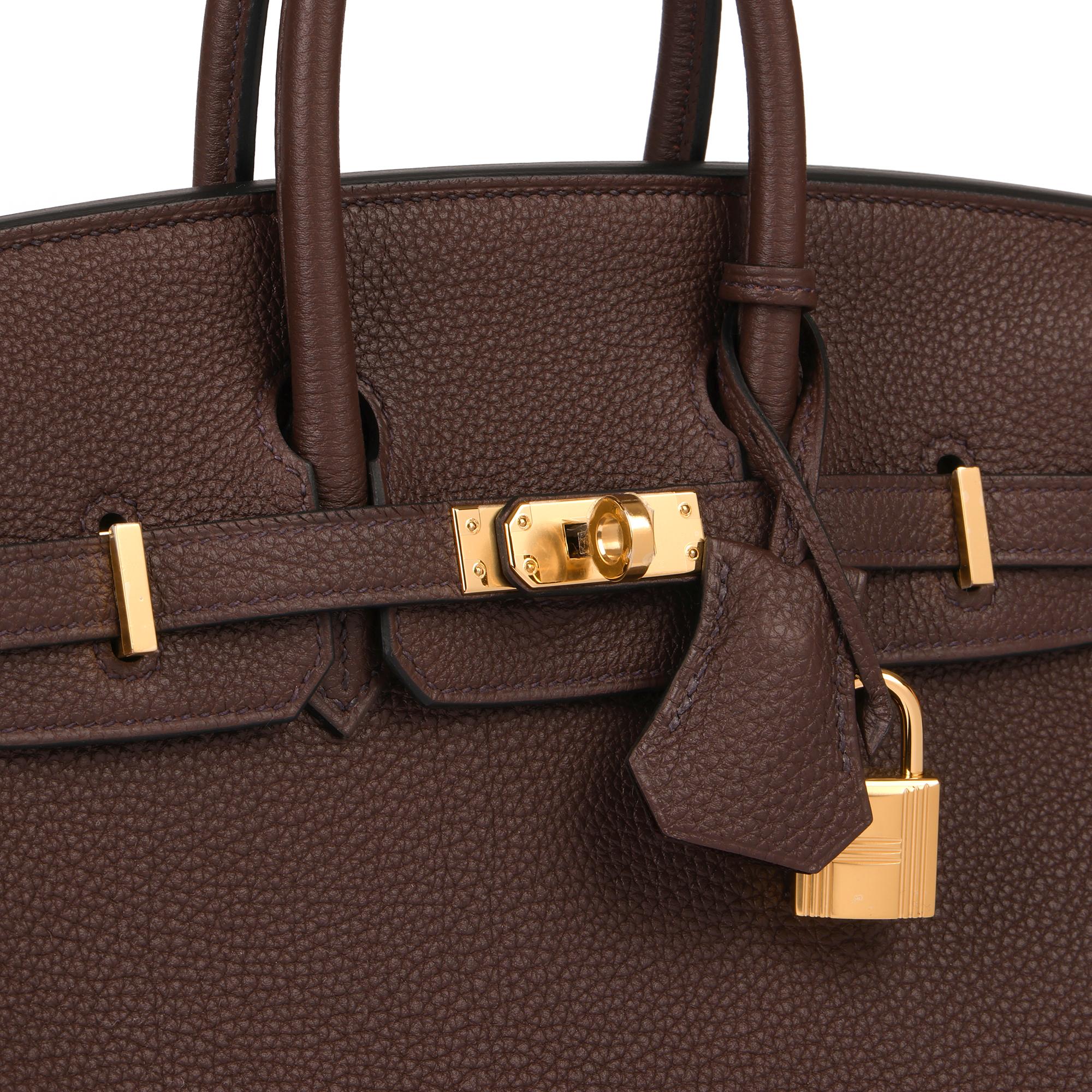 Hermès Rouge Sellier Togo Leather Birkin 25cm In New Condition In Bishop's Stortford, Hertfordshire
