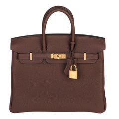 Hermès Rouge Sellier Togo Leder Birkin 25cm