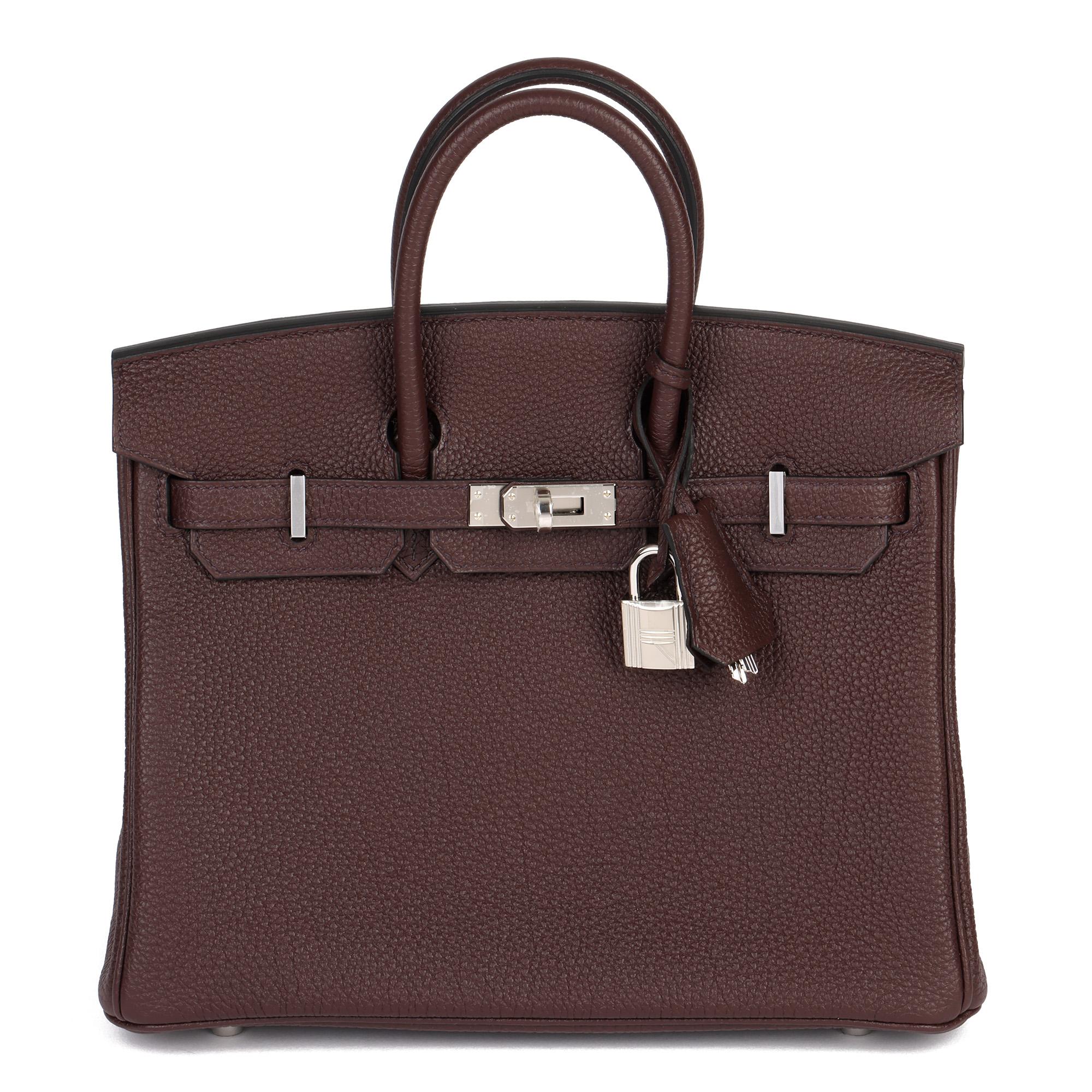 Hermès Rouge Sellier Togo Leather Birkin 25cm Retourne  8