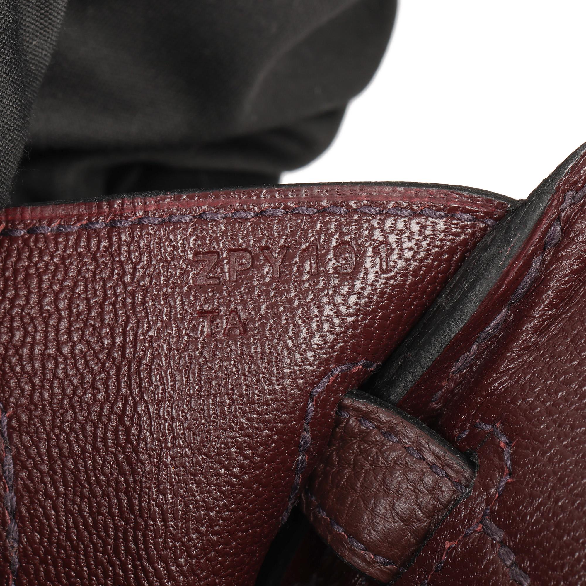 Hermès Rouge Sellier Togo Leather Birkin 25cm Retourne  4