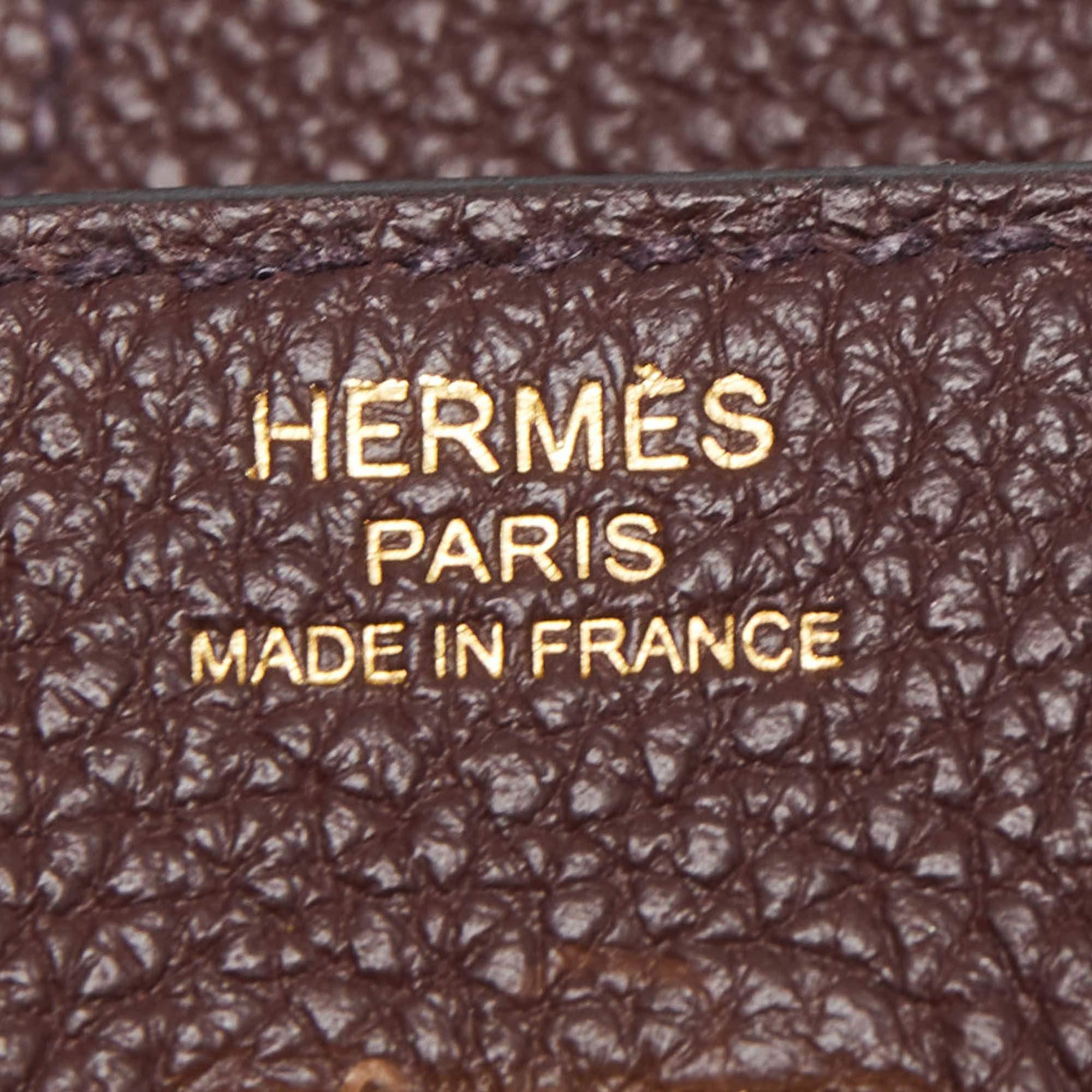 Hermes Rouge Sellier Togo Leather Gold Finish Birkin 25 Bag 2