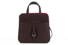 Hermes Rouge Sellier Verso Halzan Bag