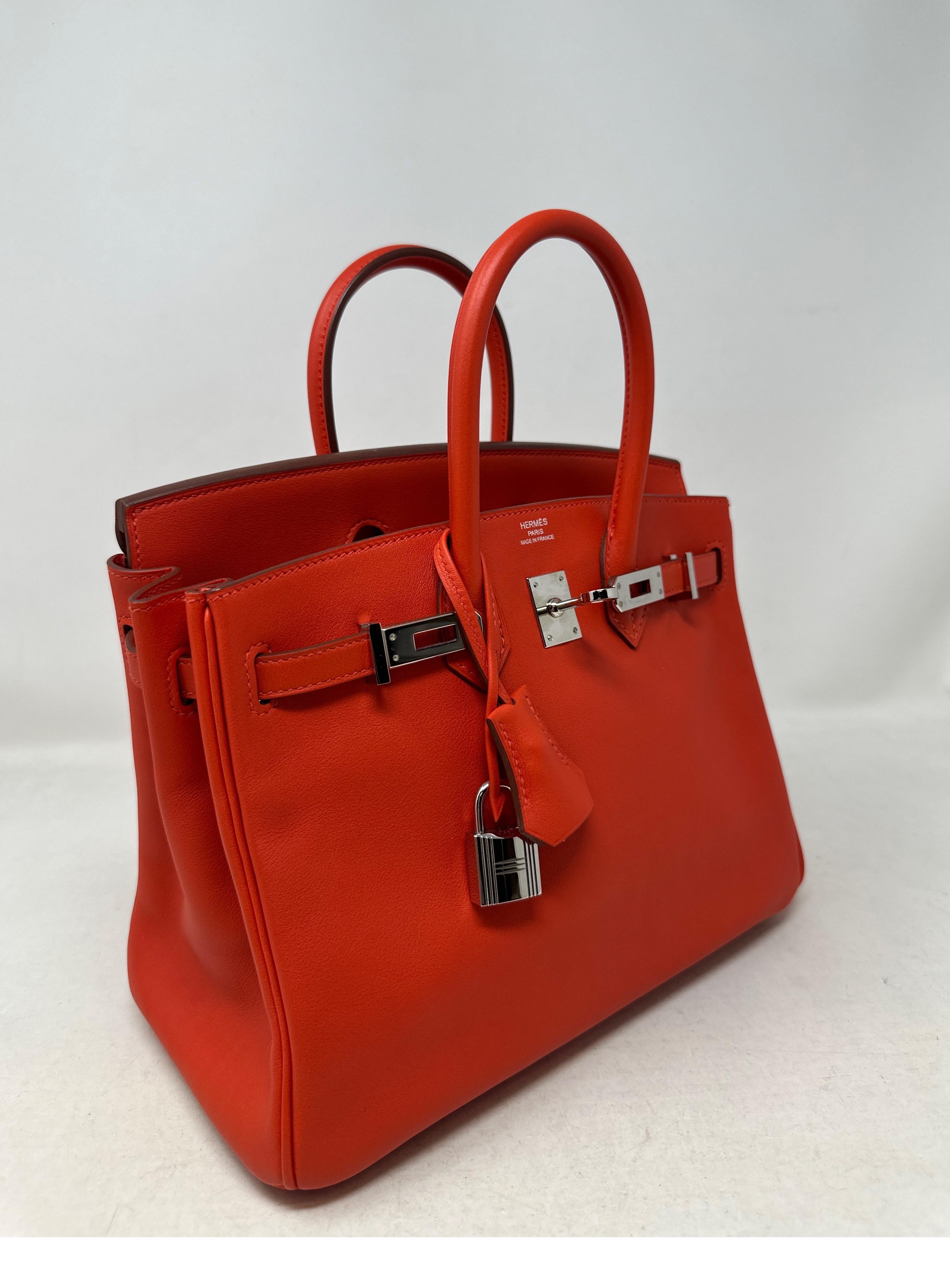 Hermes Rouge Tomate Birkin 25 Bag  In Excellent Condition In Athens, GA