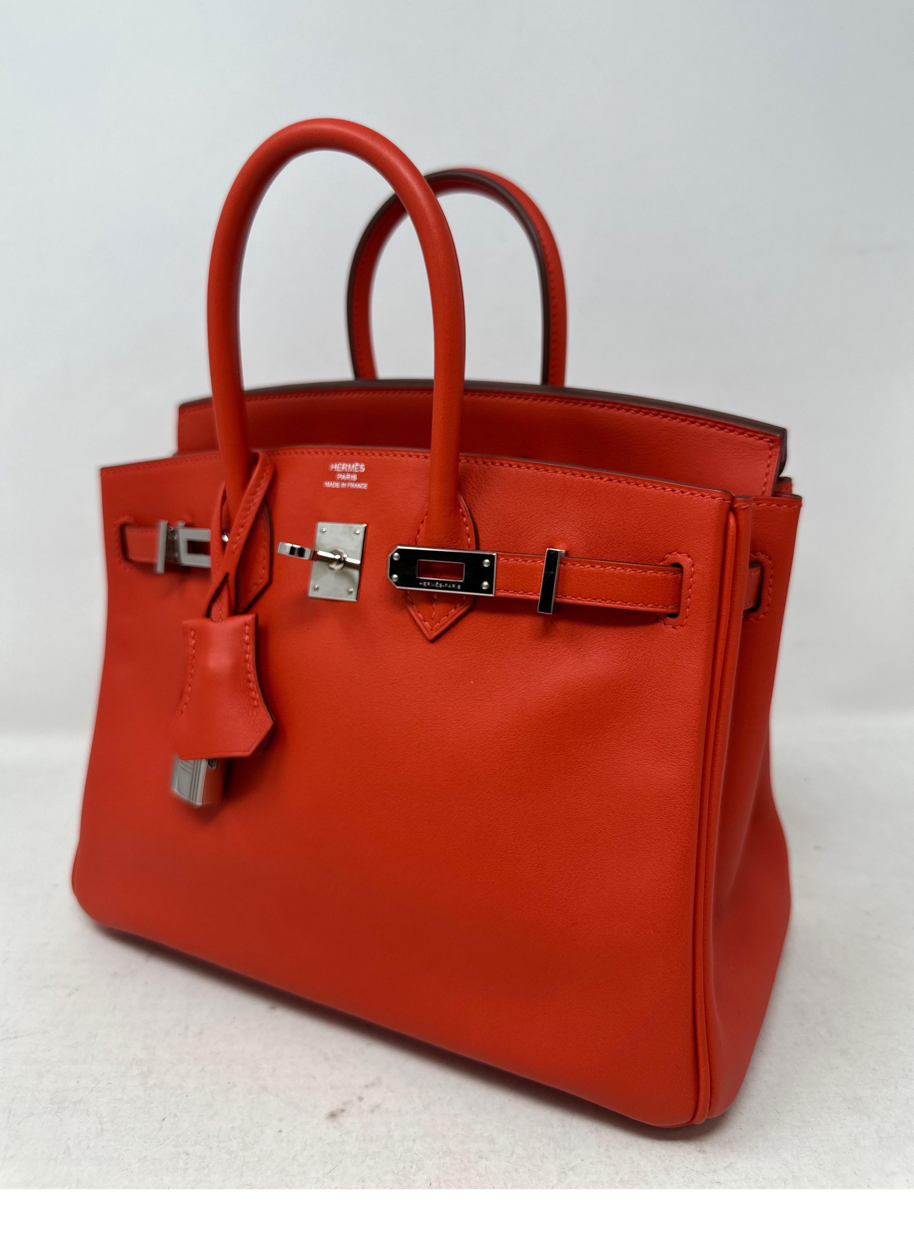 Hermes Rouge Tomate Birkin 25 Bag  4