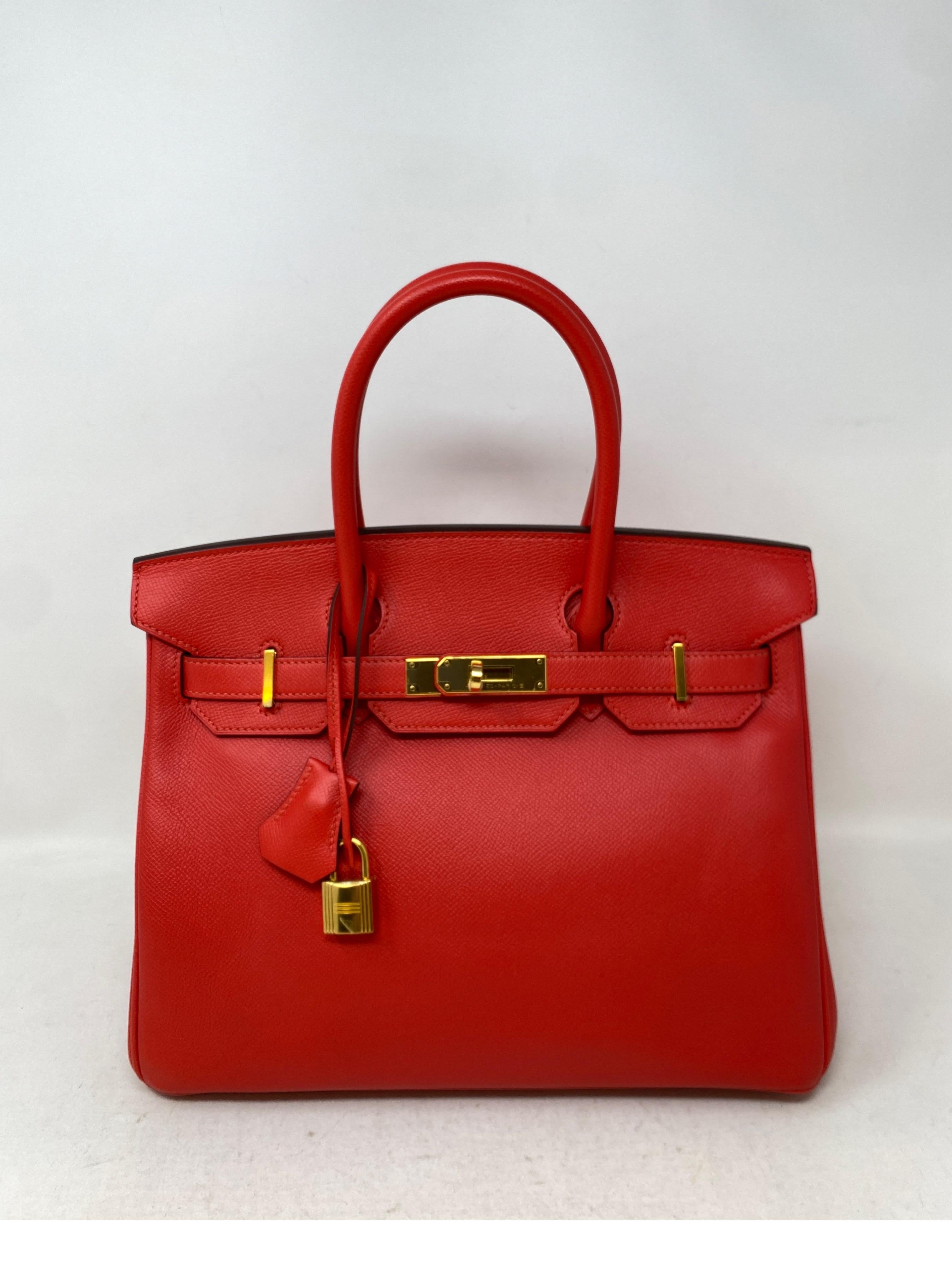 Hermès - Sac Birkin 30 rouge tomate  13