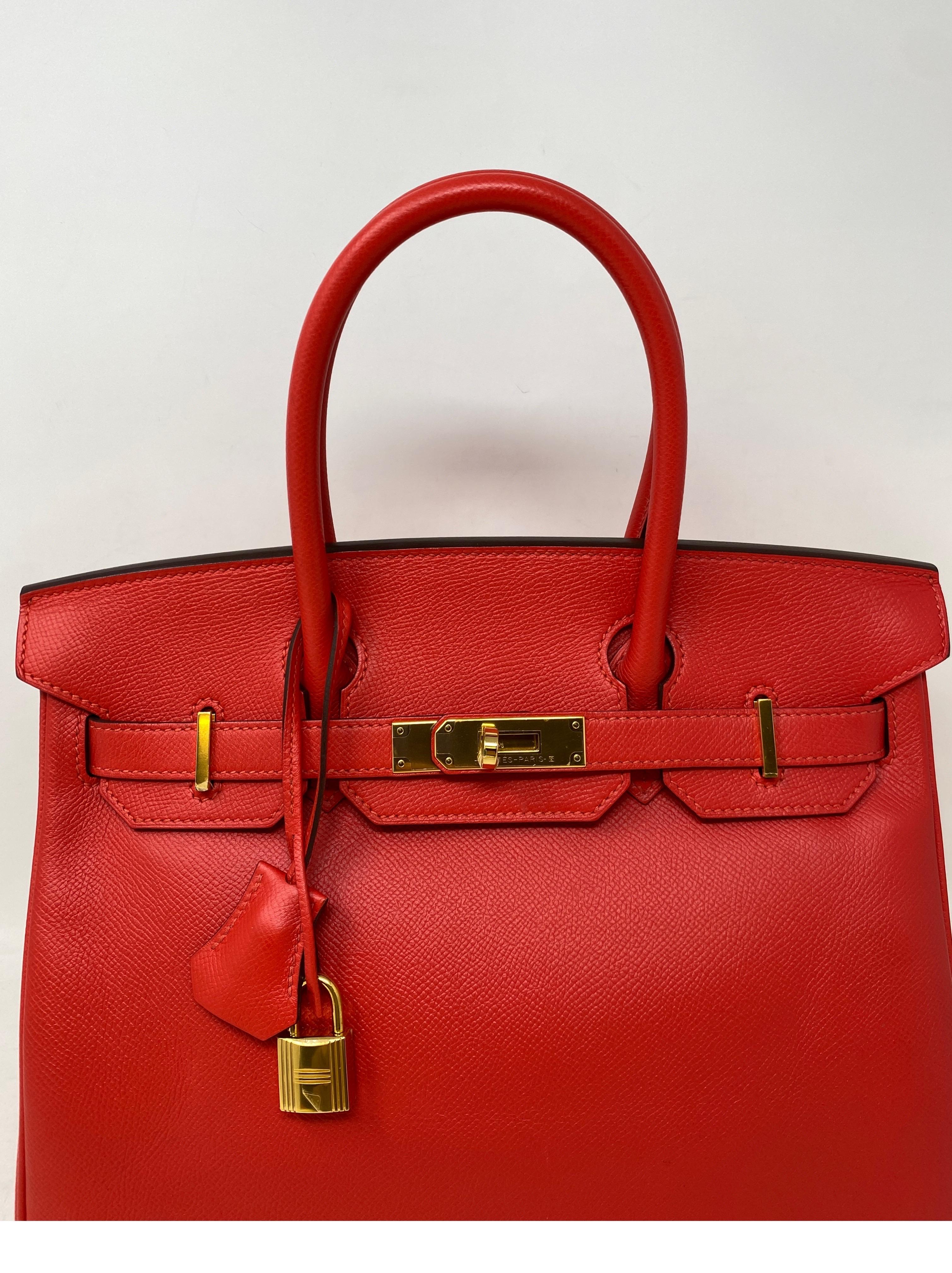 Hermes Rouge Tomate Birkin 30 Bag  14