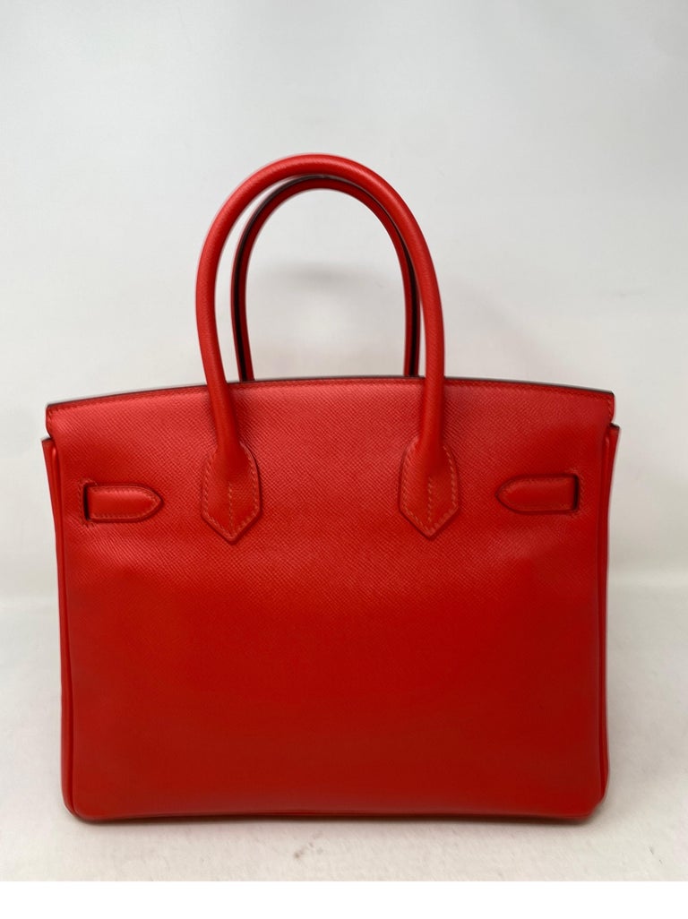 Rever De Perdre Son Sac à Main Hermès - Sac Birkin 30 rouge tomate En vente sur 1stDibs