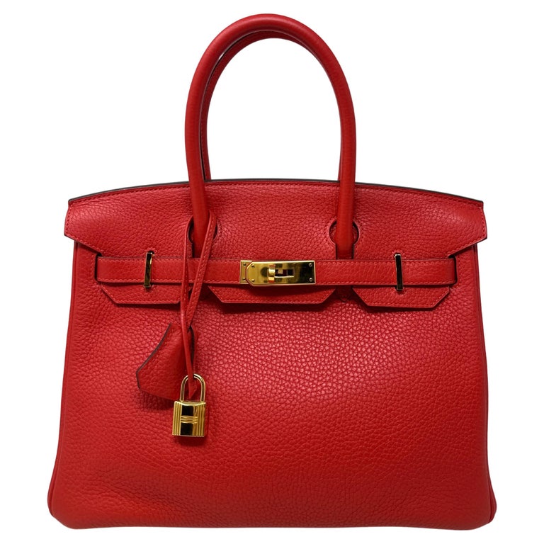 Hermes Rouge Tomate Birkin 30 Bag For Sale at 1stDibs