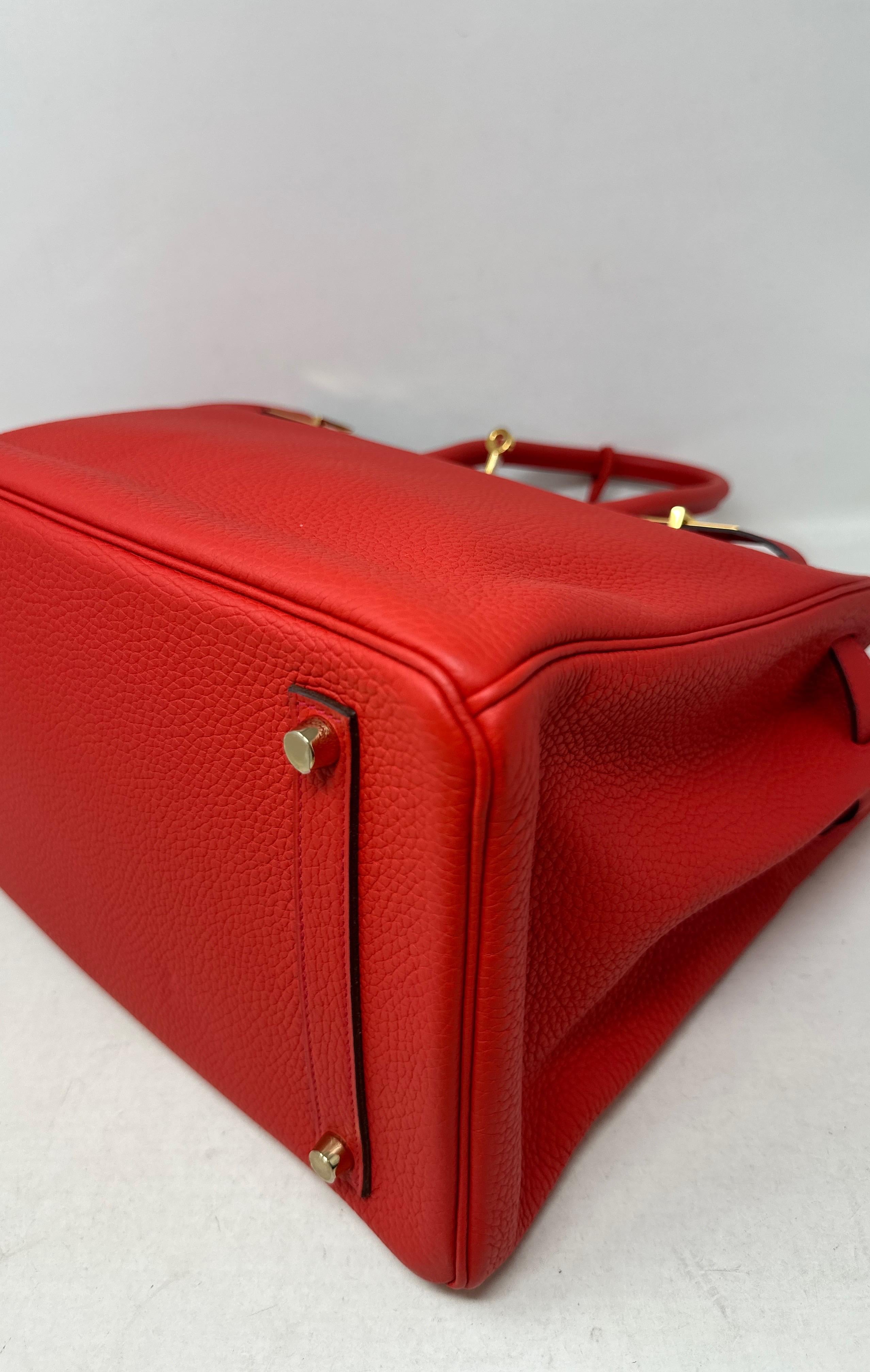 Hermes Rouge Tomate Birkin 35 Bag 6