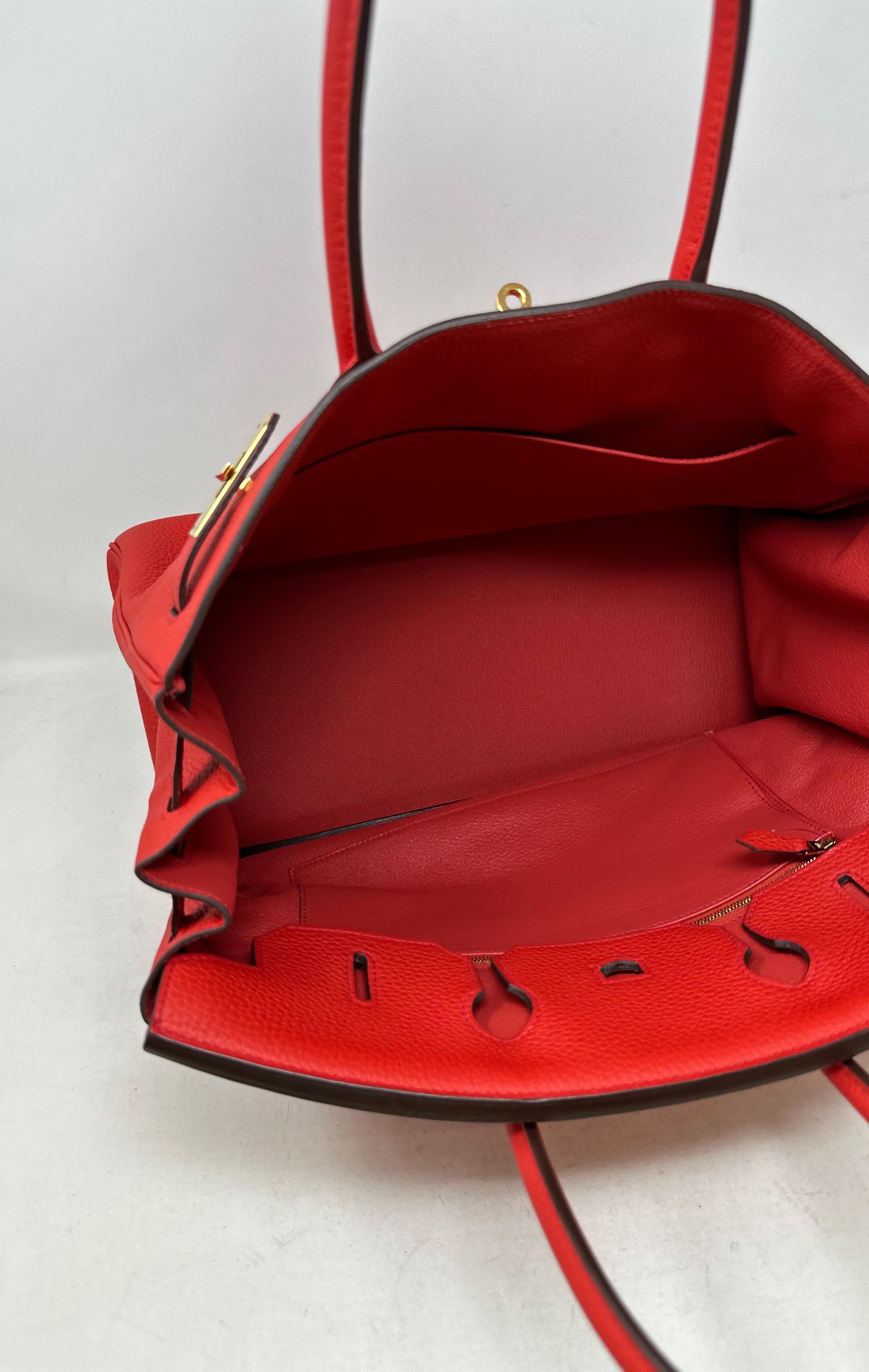 Hermes Rouge Tomate Birkin 35 Bag 9