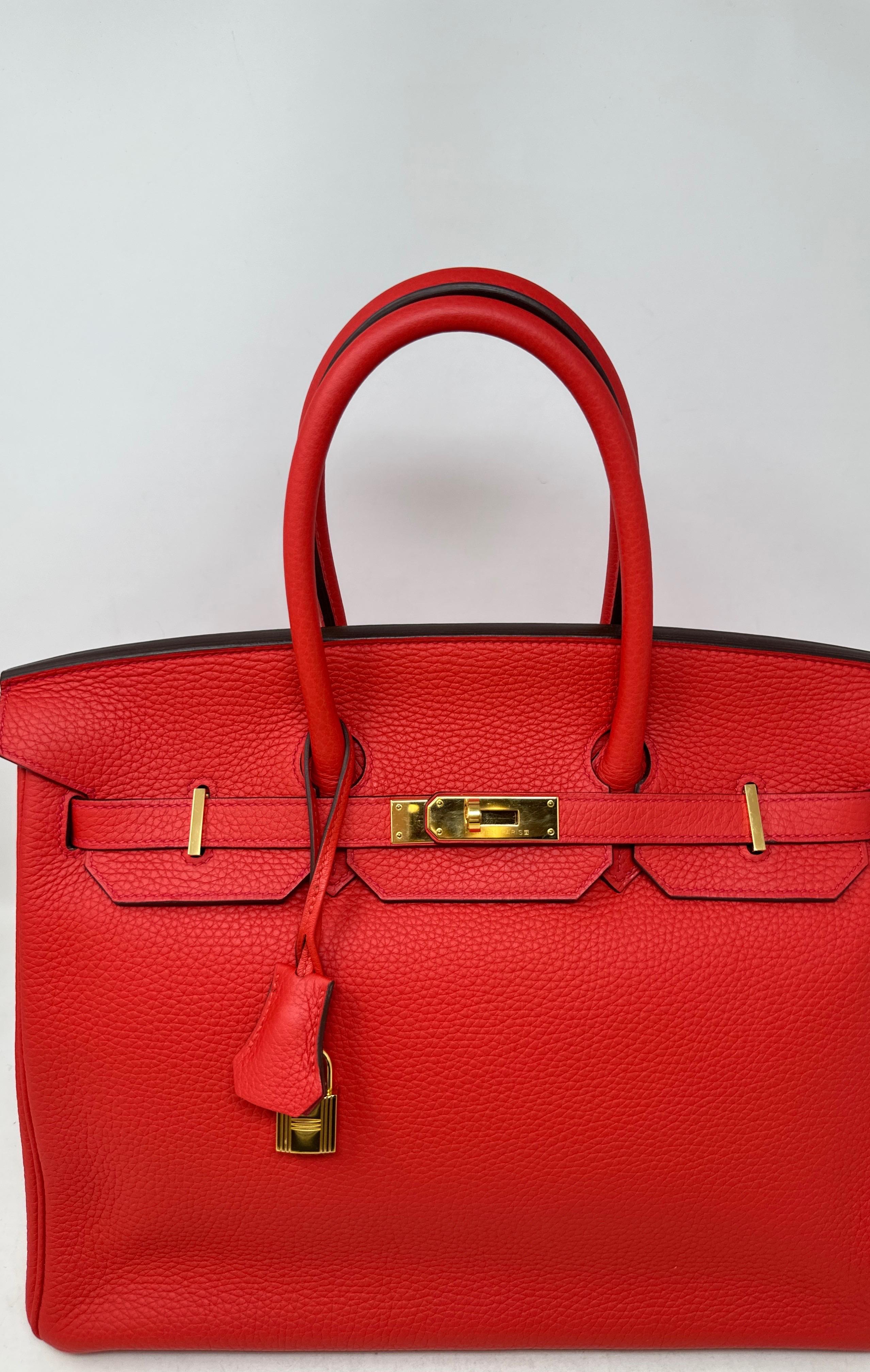 Hermes Rouge Tomate Birkin 35 Bag 11